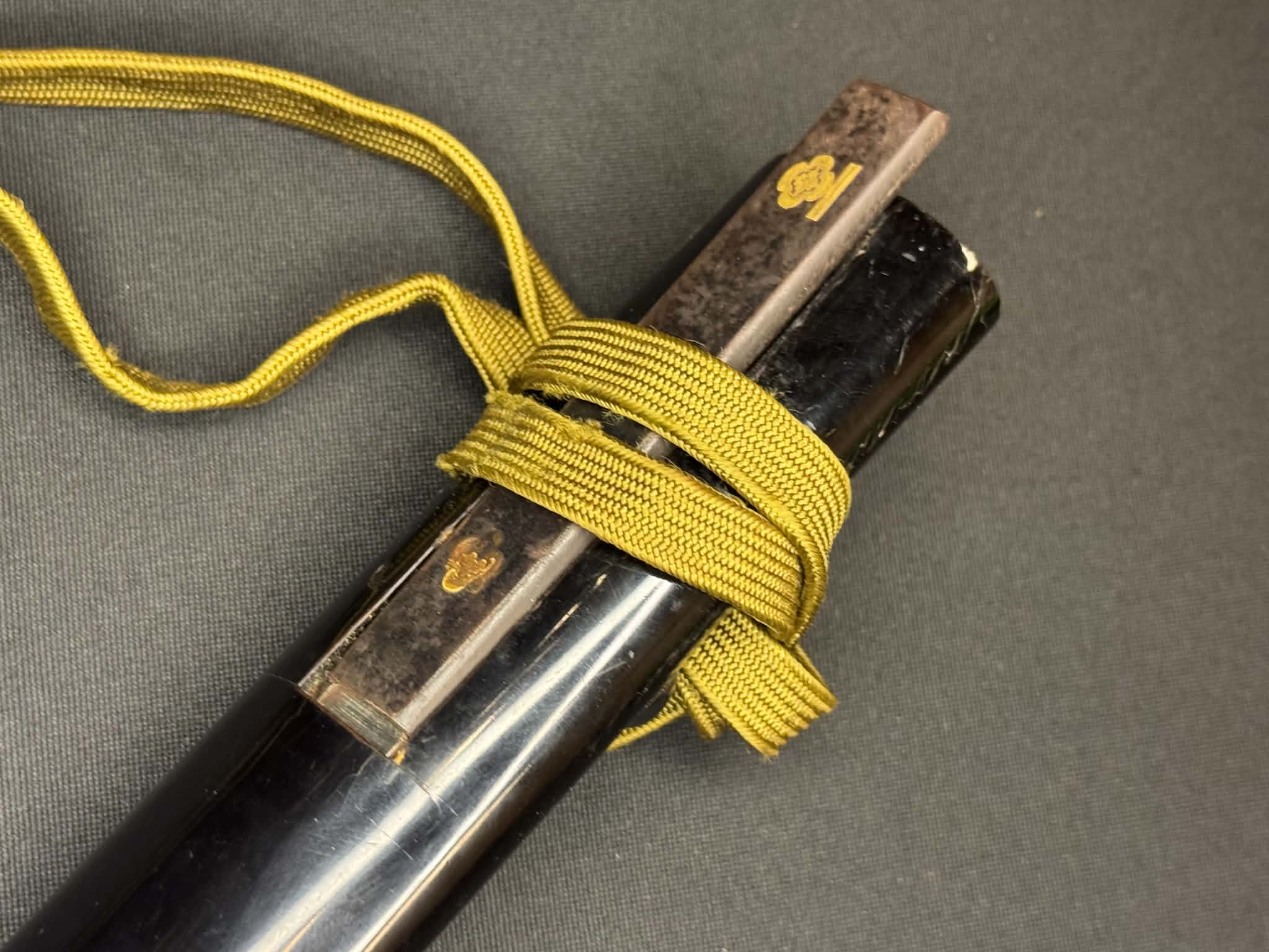 Antique Nihonto - Wakizashi in Koshirae, possible hidden Christian Tsuba