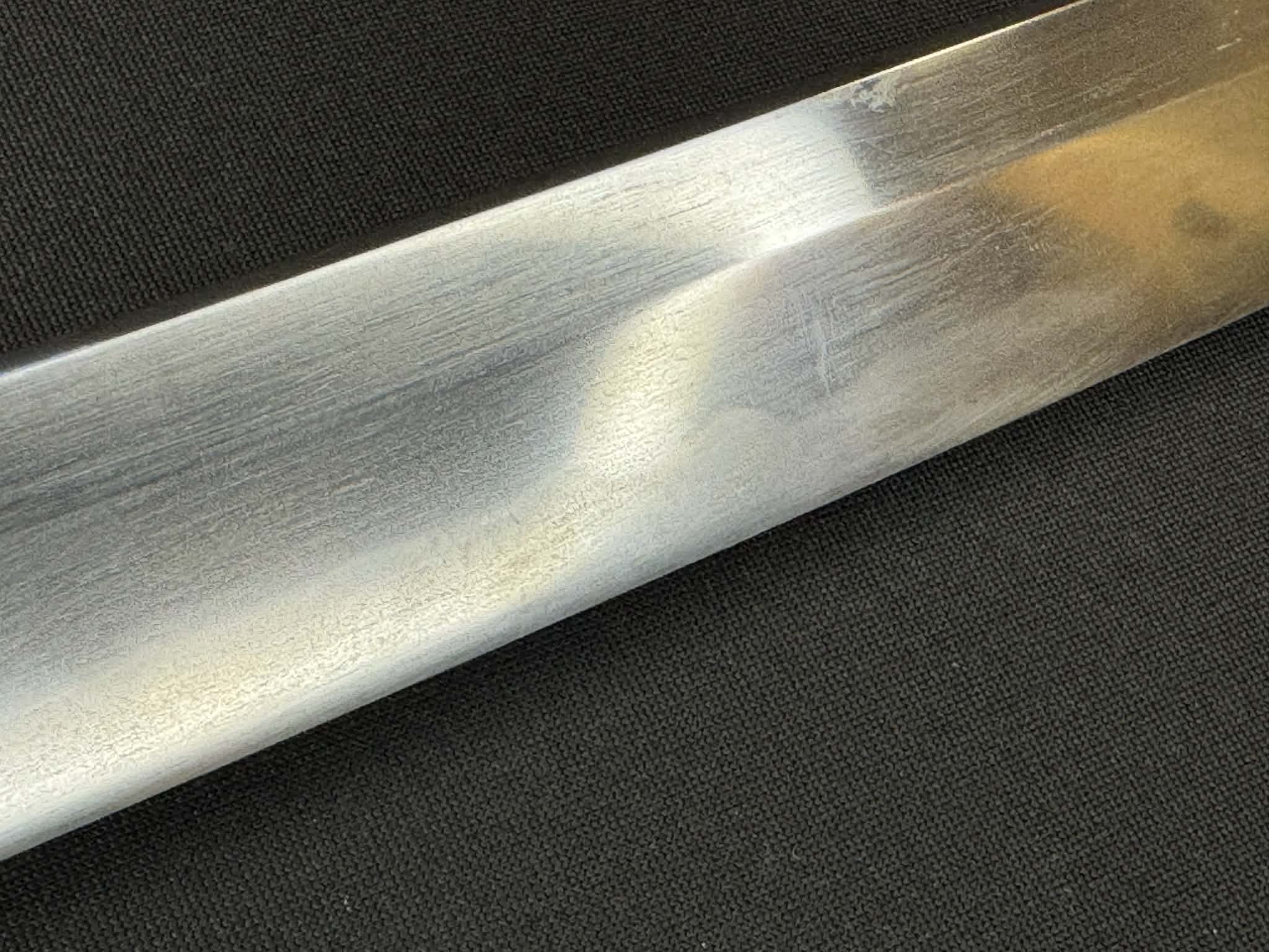 Nihonto - Showato Katana in Tachi Koshirae, Signed Seki Kanemune Saku