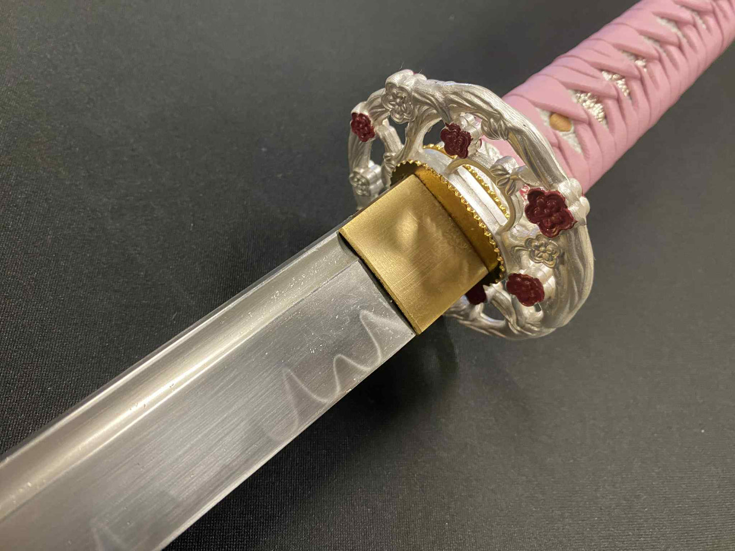 Shogun Steel Katana - Pink Plum - T10 Clay tempered Steel