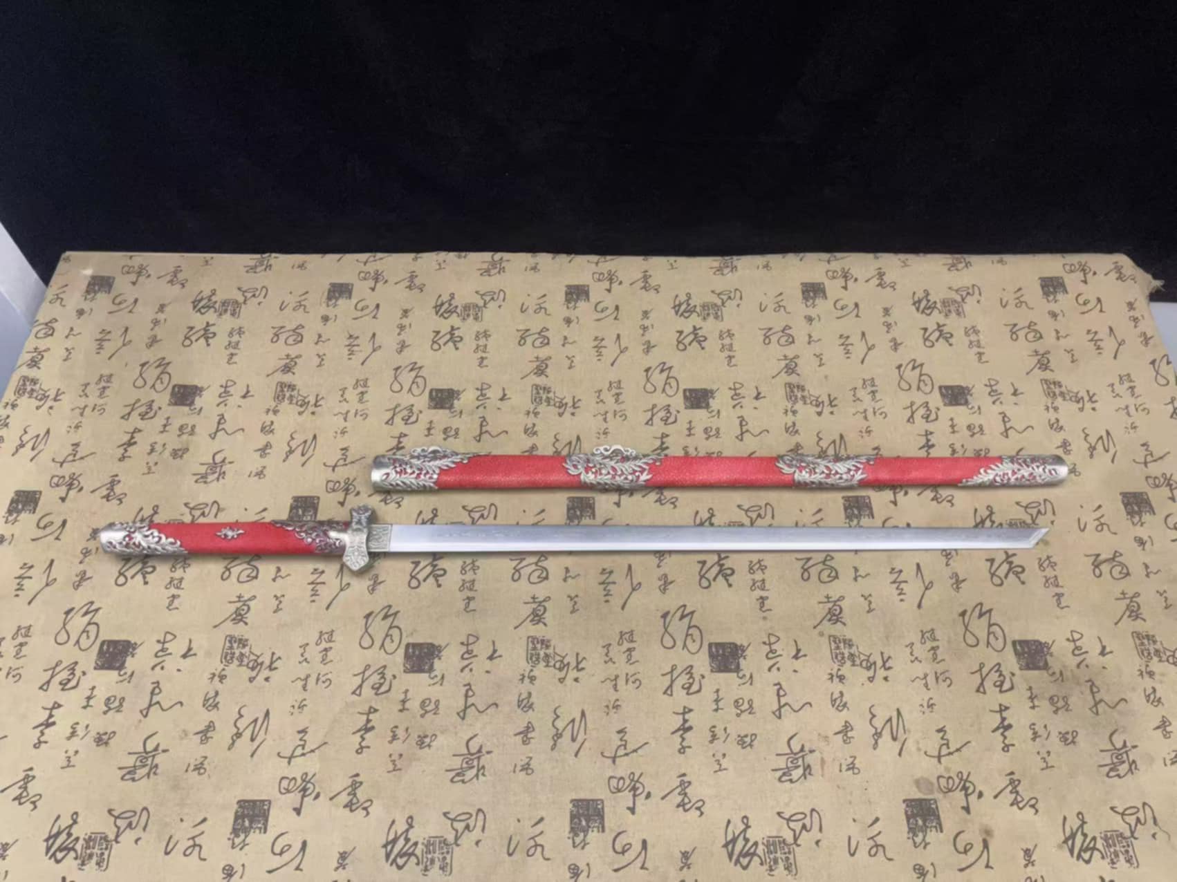 Cloudhammer Tang Heng Dao - Red Meteor - Pattern Welded Meteorite Steel