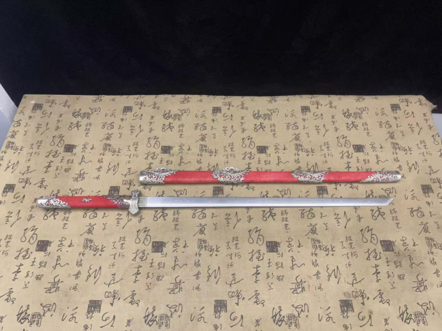 Cloudhammer Tang Heng Dao - Red Meteor - Pattern Welded Meteorite Steel