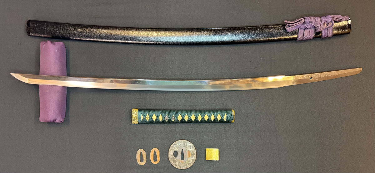 Antique Nihonto - Late Edo Katana in Koshirae, Signed Bingo no Kuni Ju Masanori Saku, NBTHK certified