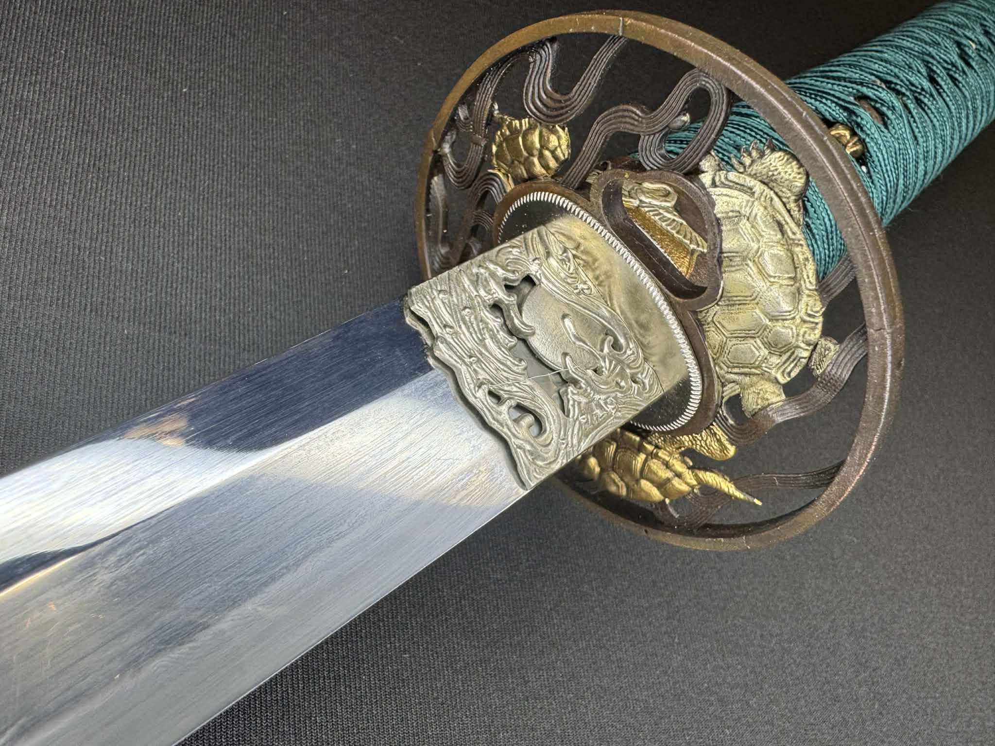 Phoenix Armory Craftsman Elite Katana - Snapping Turtle forge-folded Orishigane/Tamahagane