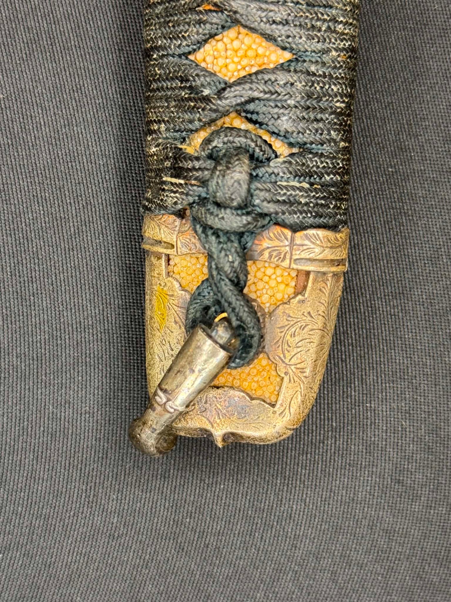 Antique Nihonto - POSSIBLE BATTLE DAMAGE Katana with Tachi Koshirae, signed Tsuguie (not verified)