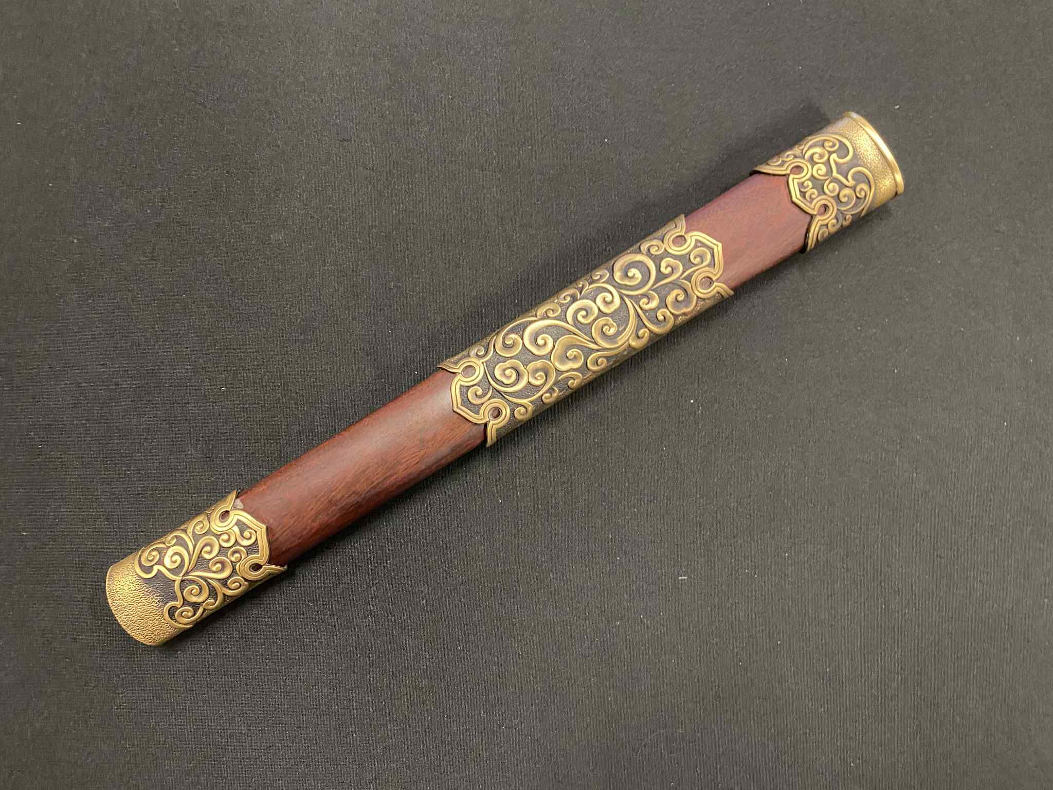 Eight Face Dagger - Cloud - Red Damascus