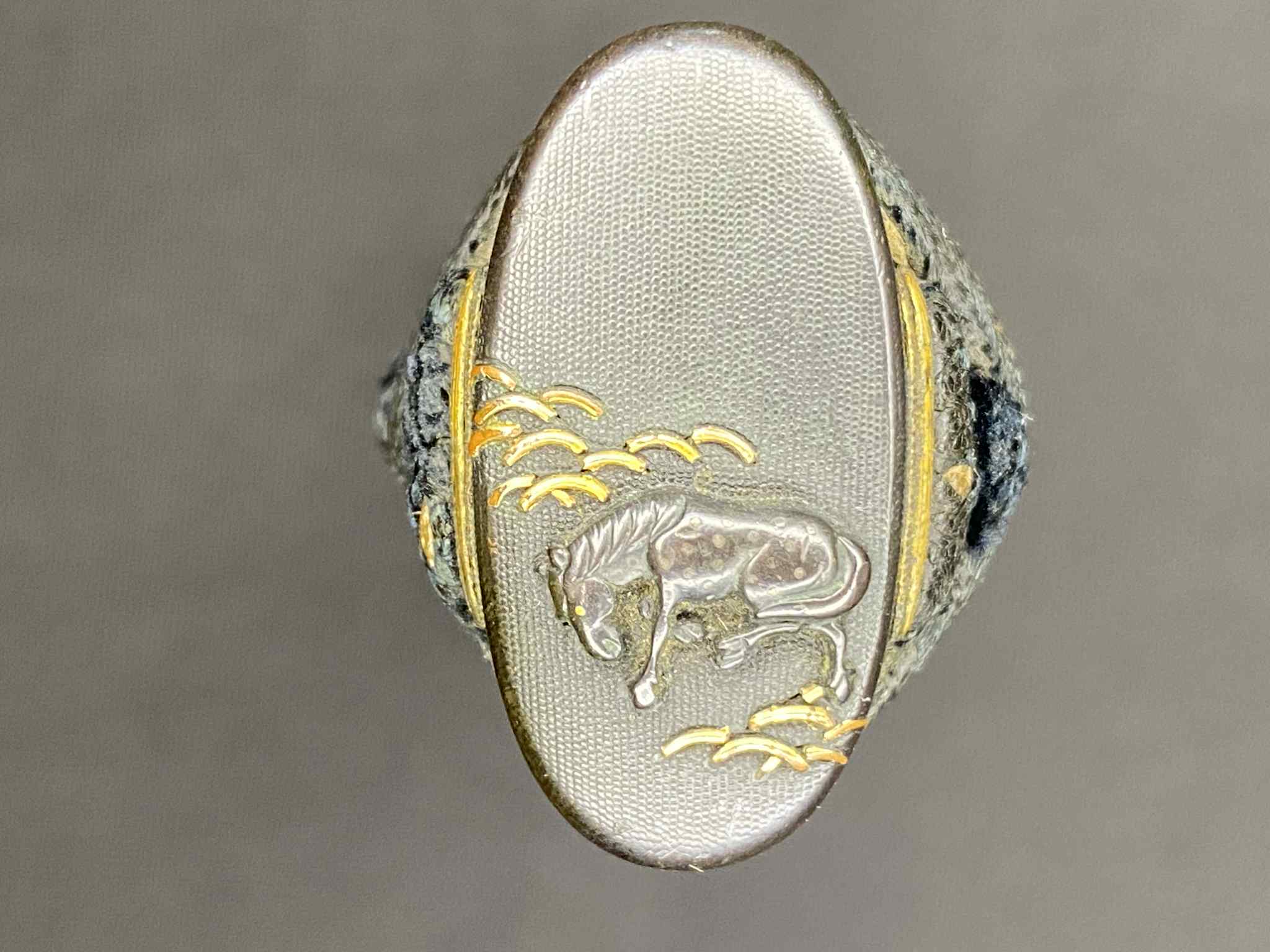 Antique Nihonto - Wakizashi in Horse-themed Koshirae- Late Muromachi Period (4-500 years old)
