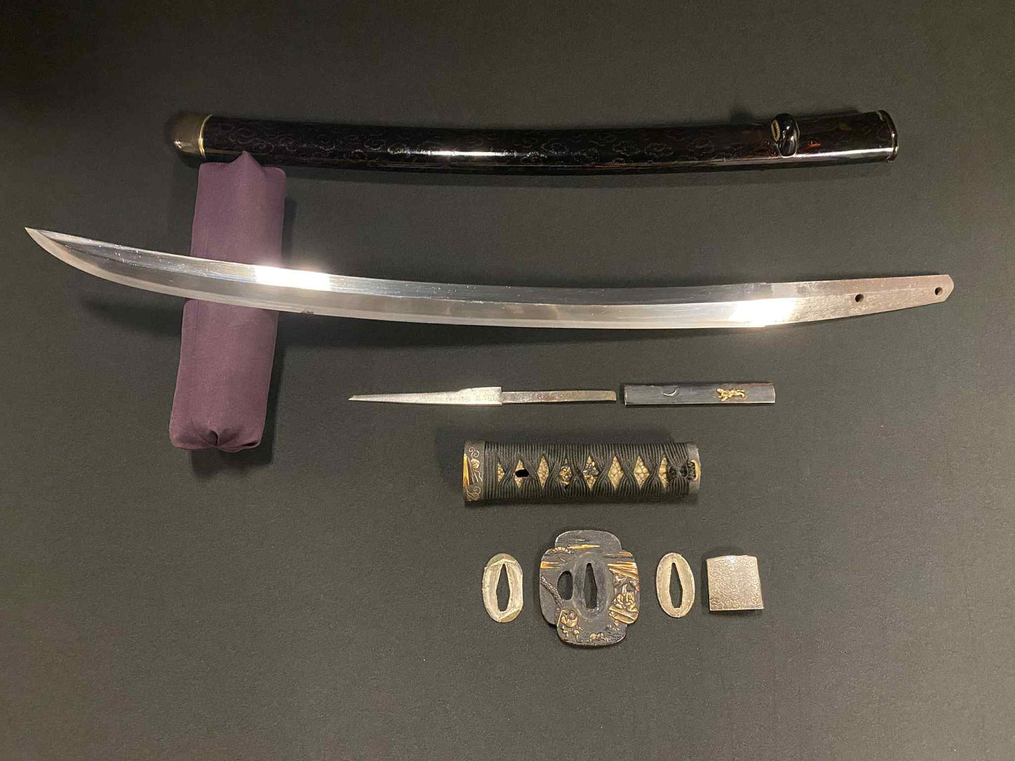 Antique Nihonto - Nagamaki Naoshi Wakizashi in koshirae