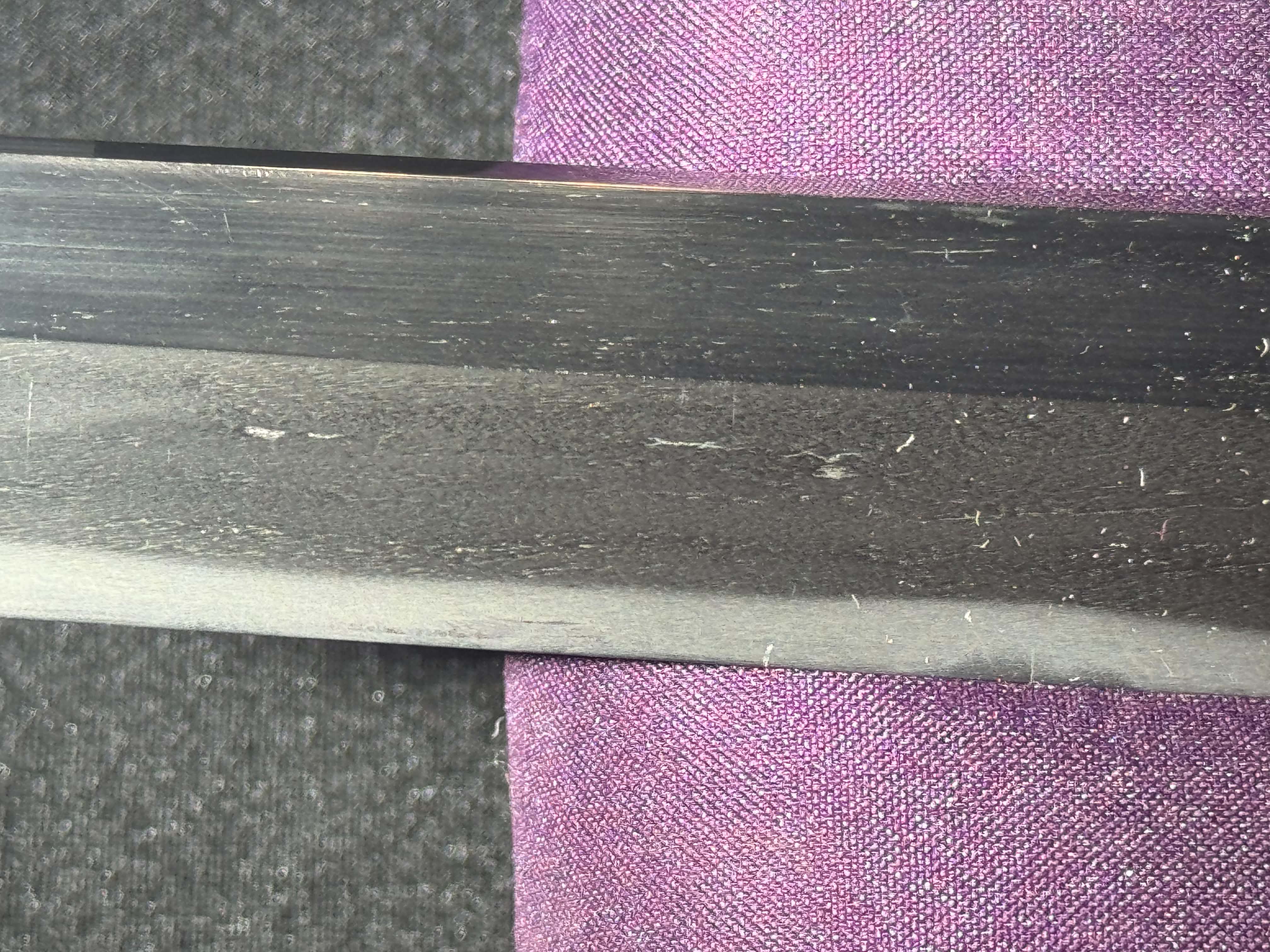 CONSIGNMENT Antique Nihonto - Wakizashi in Shirasaya, signed Settsu Ju Fujiwara Sadatsugu (unverified)