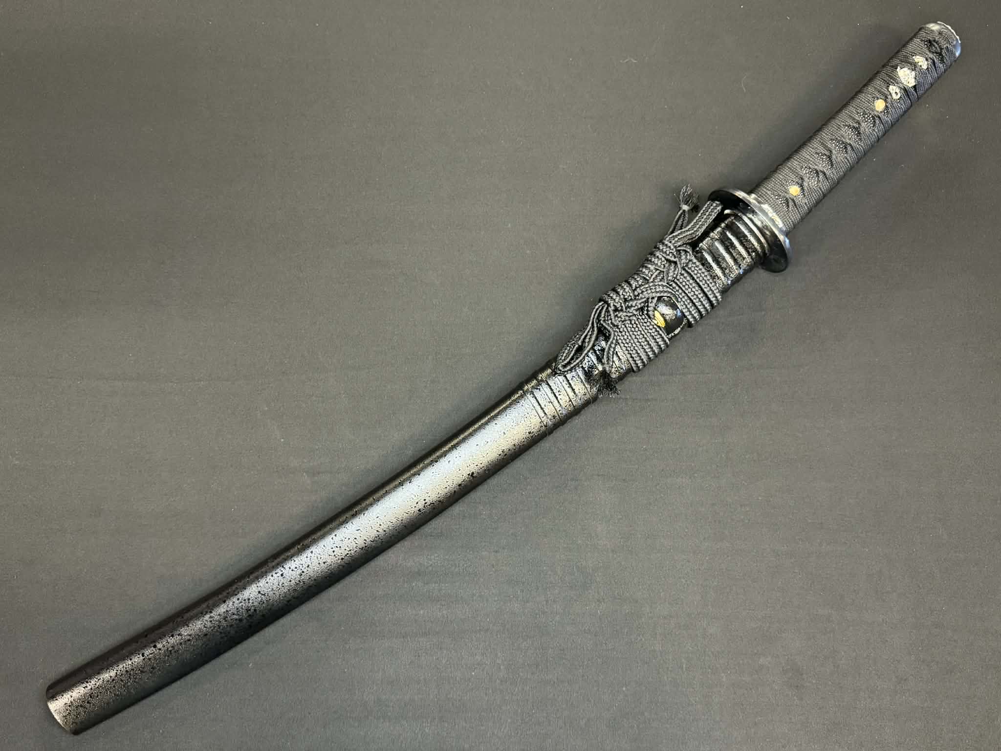 Legacy Steel Dark Oni Iris Reaper Wakizashi  - 1095 Clay Tempered shobu Zukuri Suguha