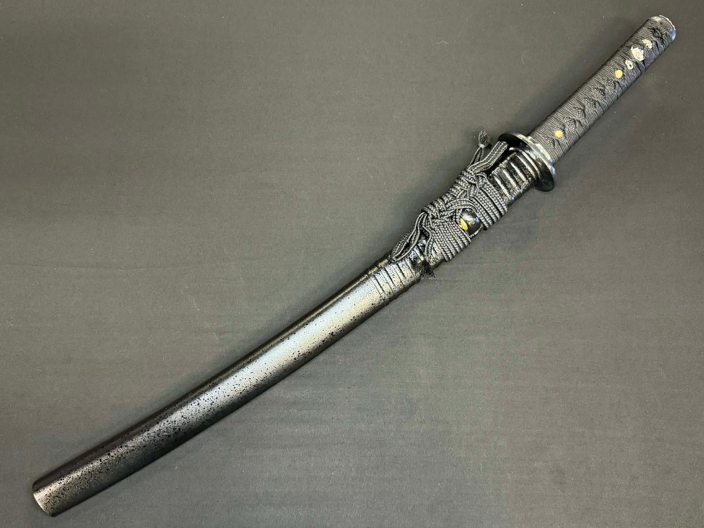 PRE-ORDER Legacy Steel Dark Oni Iris Reaper Wakizashi  - 1095 Clay Tempered shobu Zukuri Suguha