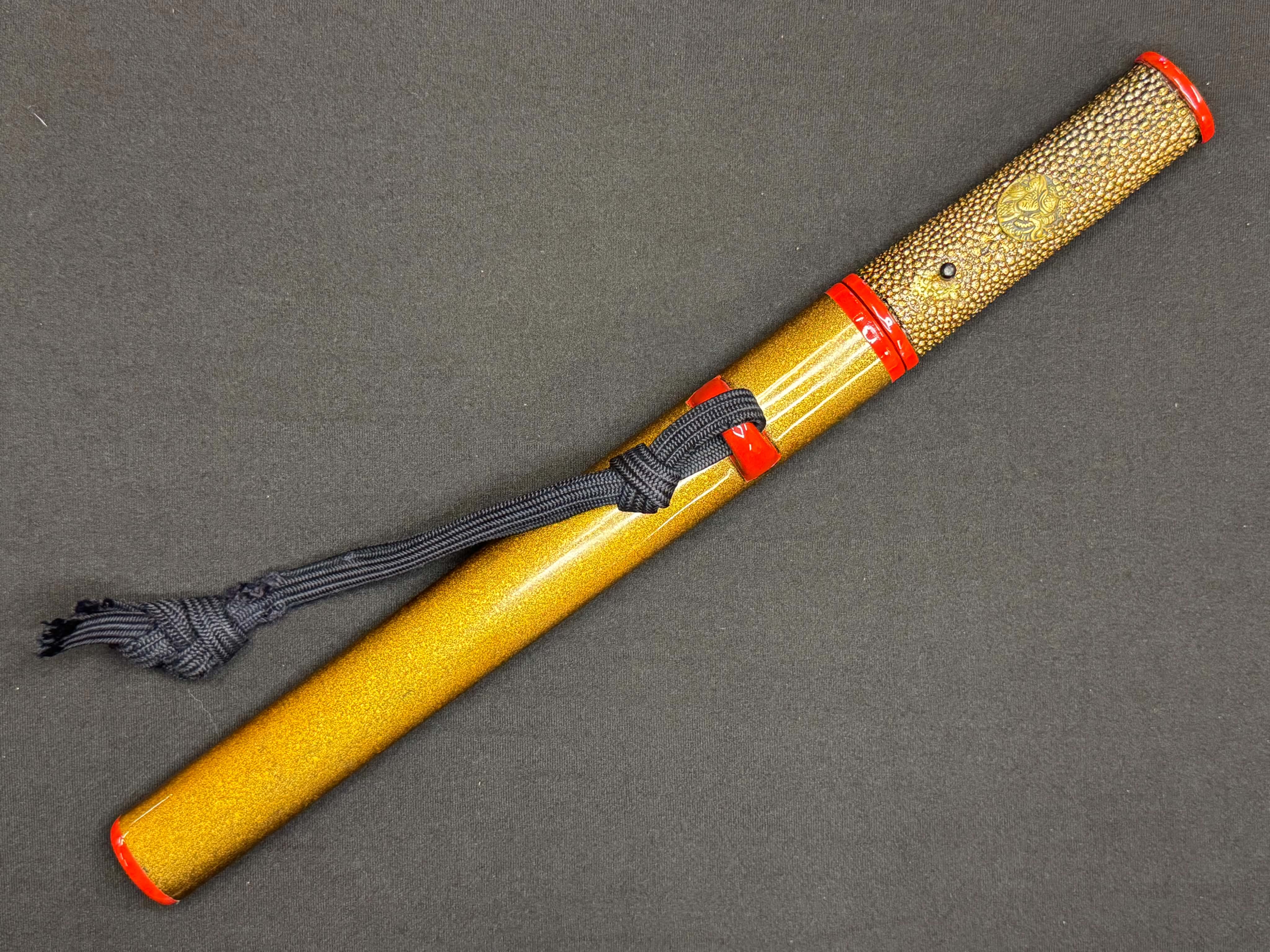 Antique Nihonto - Tanto with Koshirae, signed Yoshimitsu, NBTHK attributed to Tosa