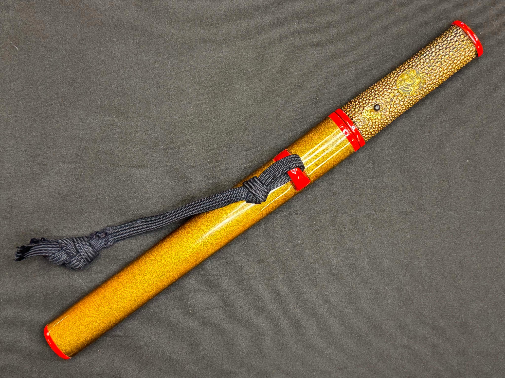 Antique Nihonto - Tanto with Koshirae, signed Yoshimitsu, NBTHK attributed to Tosa
