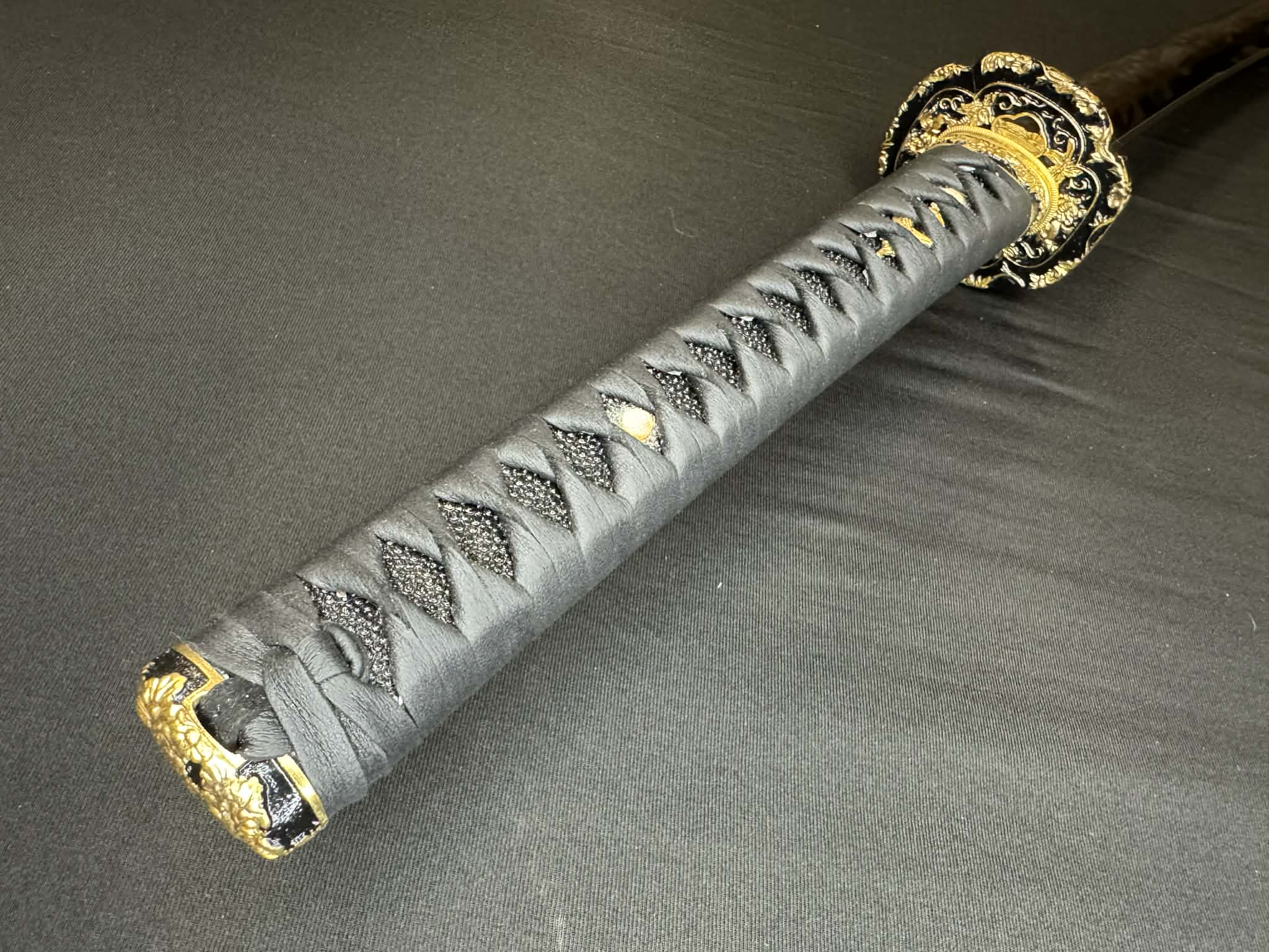 Moritaka Razor Prestige Katana - Midnight Spring - Clay-Tempered T10 Choji hamon, Hazuya Polish