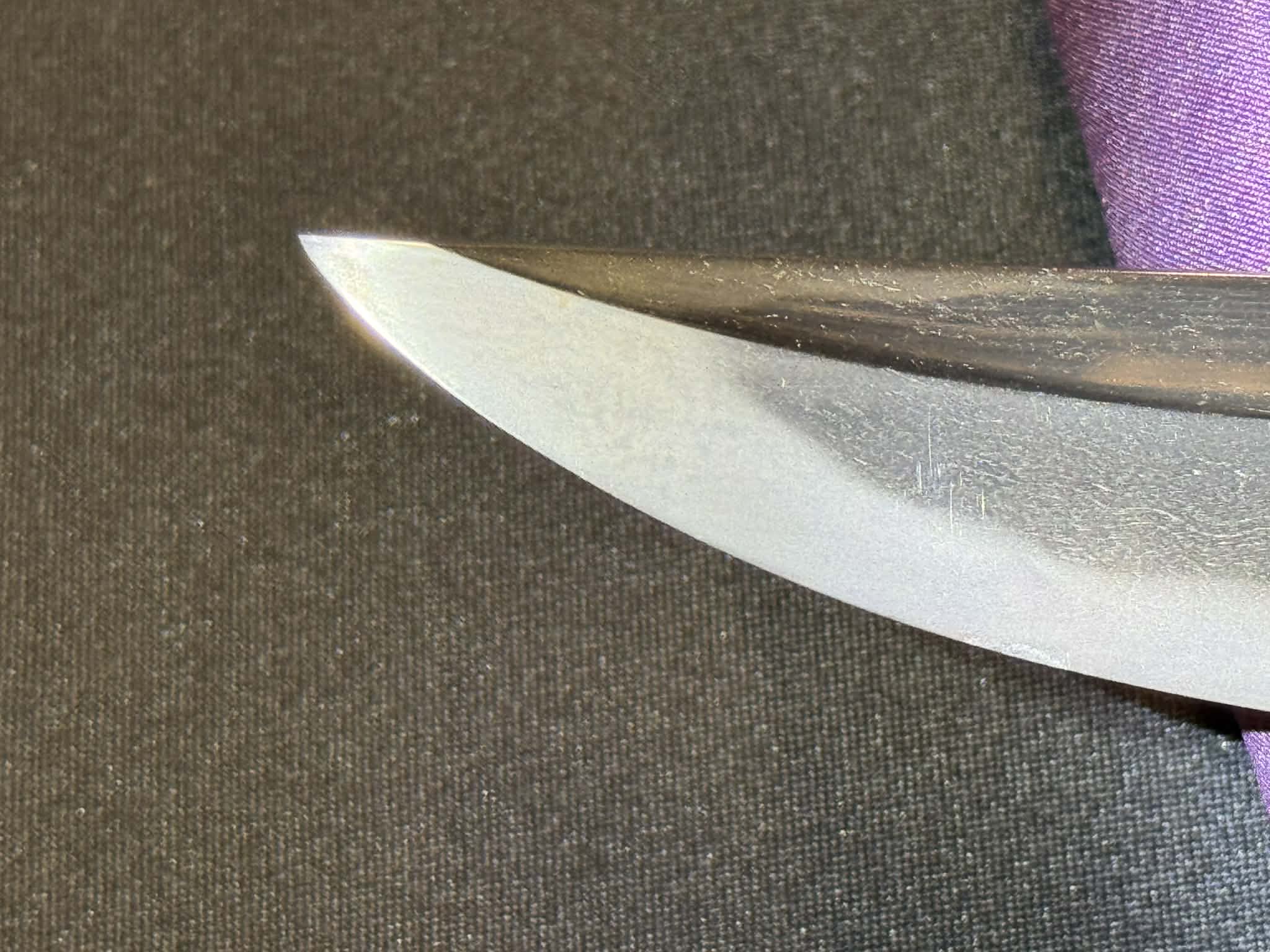Antique Nihonto - Naginata Naoshi Wakizashi in Shirasaya - signed Echizen Kuni Ju Kanenori, NBTHK certified