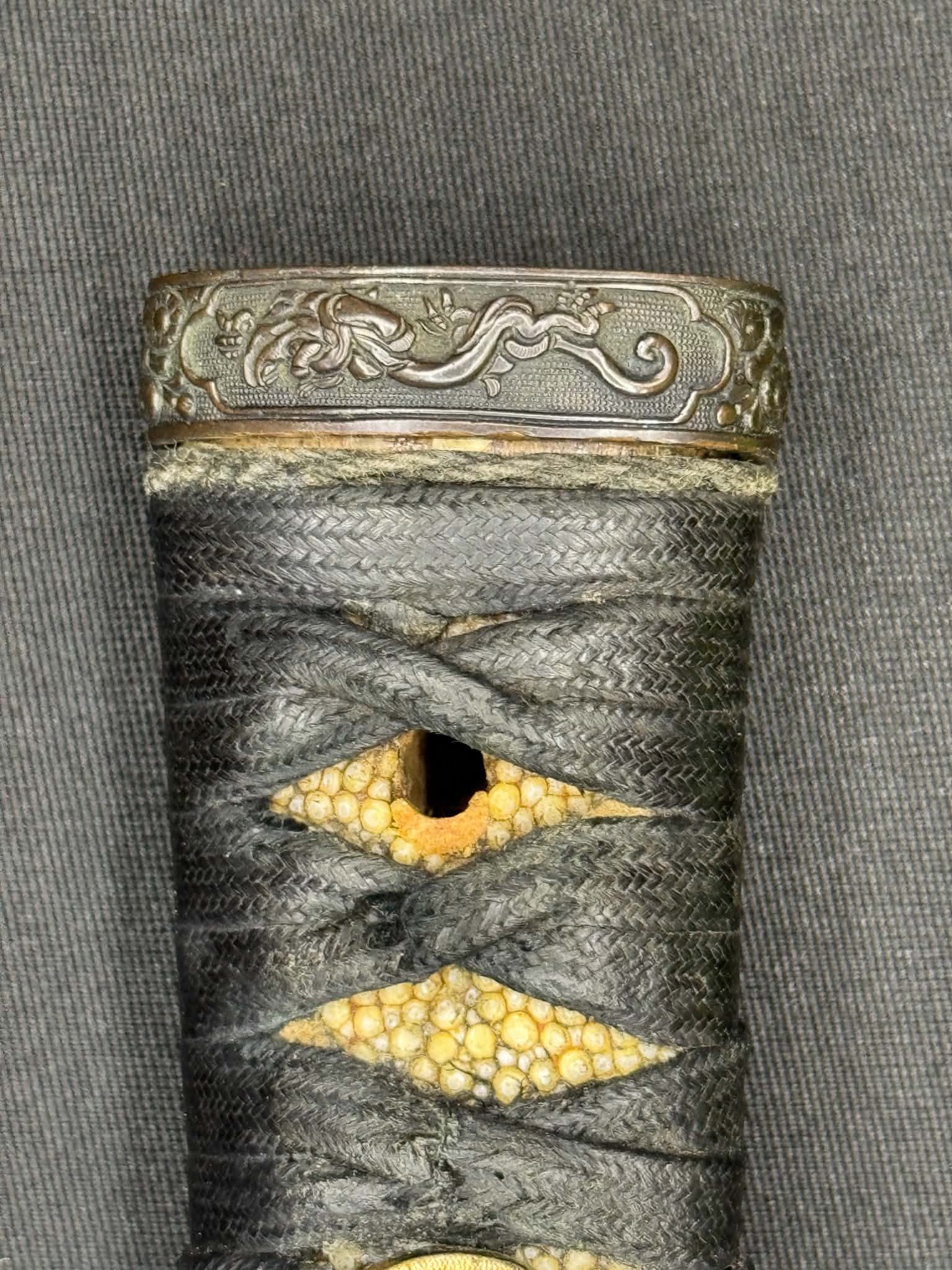 Antique Nihonto - Wakizashi in Koshirae, possible hidden Christian Tsuba
