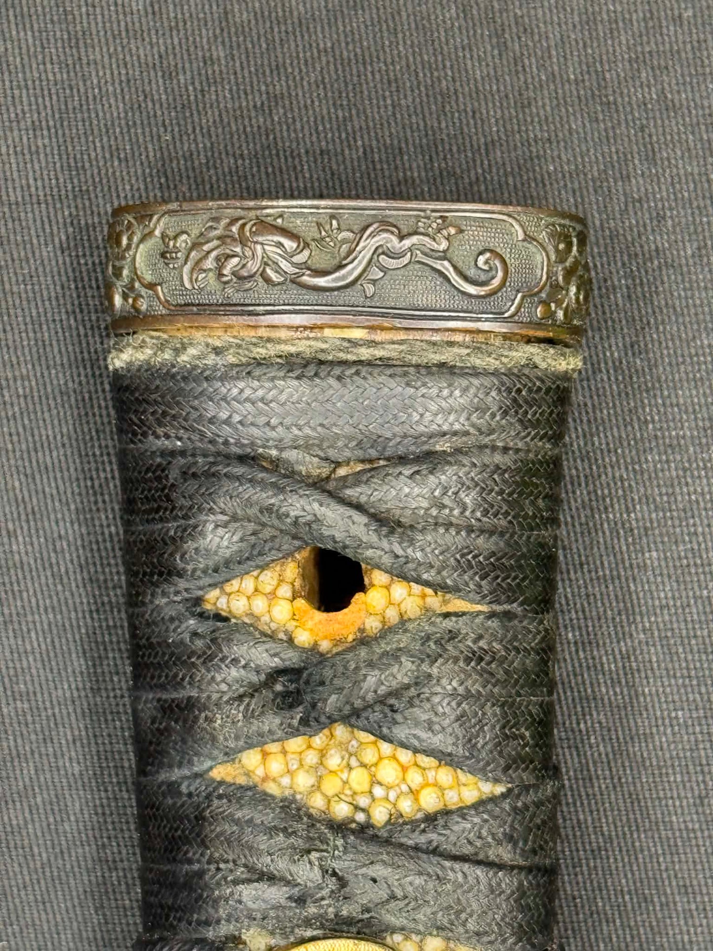 Antique Nihonto - Wakizashi in Koshirae, possible hidden Christian Tsuba