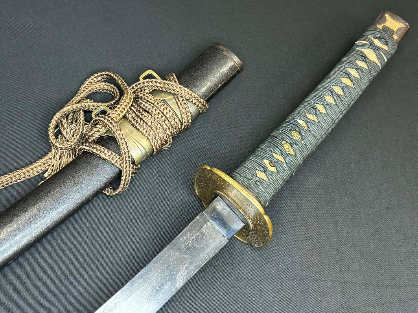 Antique Nihonto - Katana in Tachi Koshirae, signed Rai Kuni- (unverified)