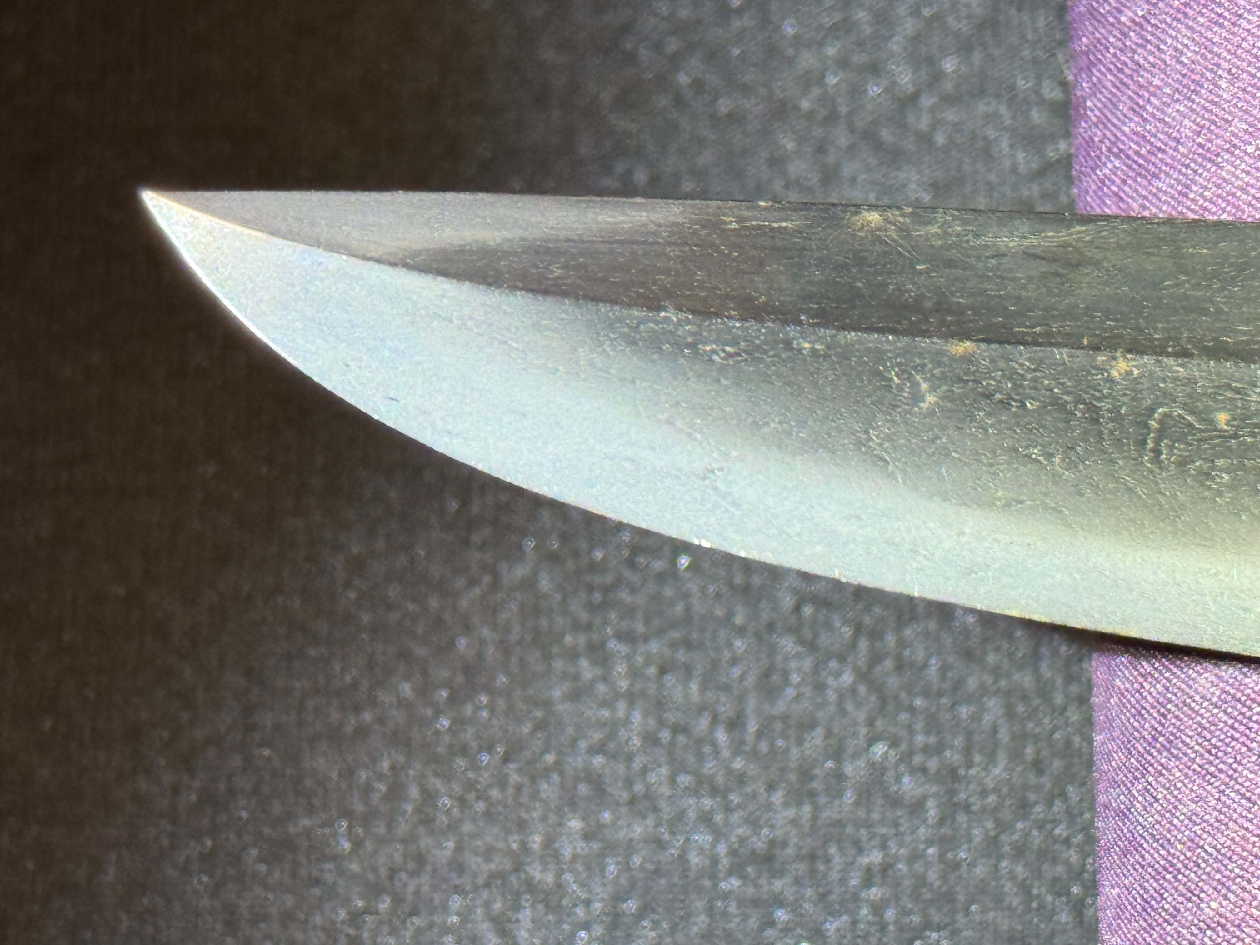 Antique Nihonto - Muromachi (5-600 years old) Kanmuri Otoshi Tanto in Shirasaya, NBTHK attributed to Chikushi Ryokai