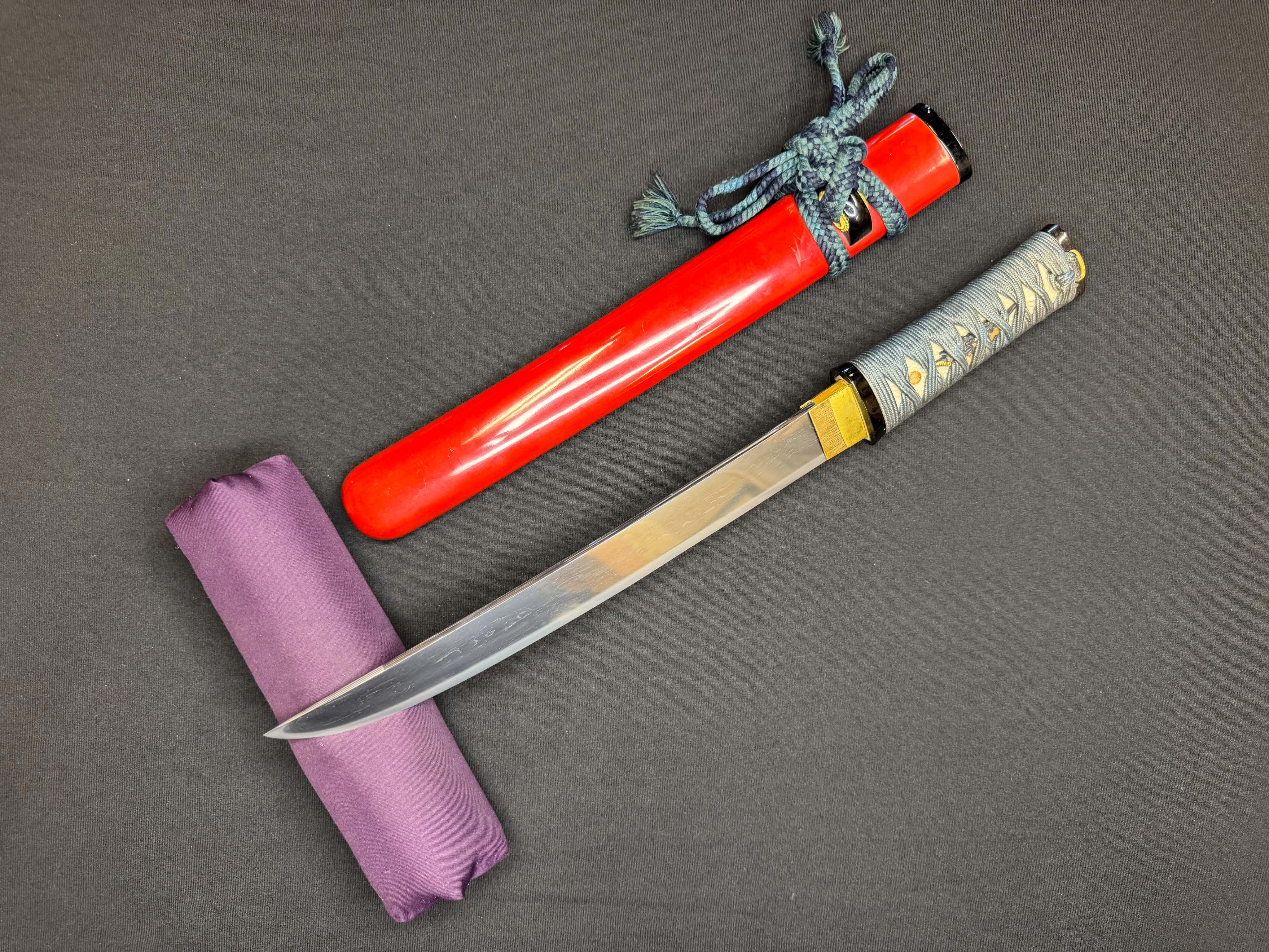 Antique Nihonto - Tanto with Koshirae, signed Jumyo, NBTHK certified