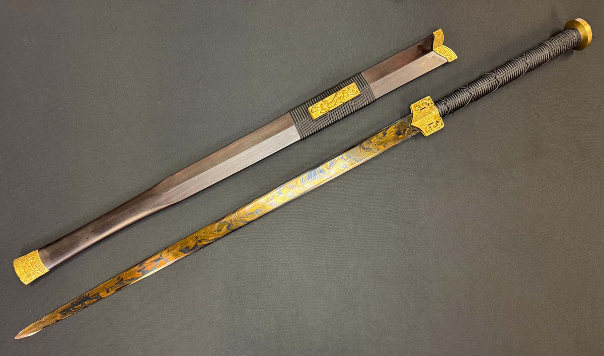 Cloudhammer Han Jian - Sokka 's Space Sword - Pattern Welded Meteorite Steel