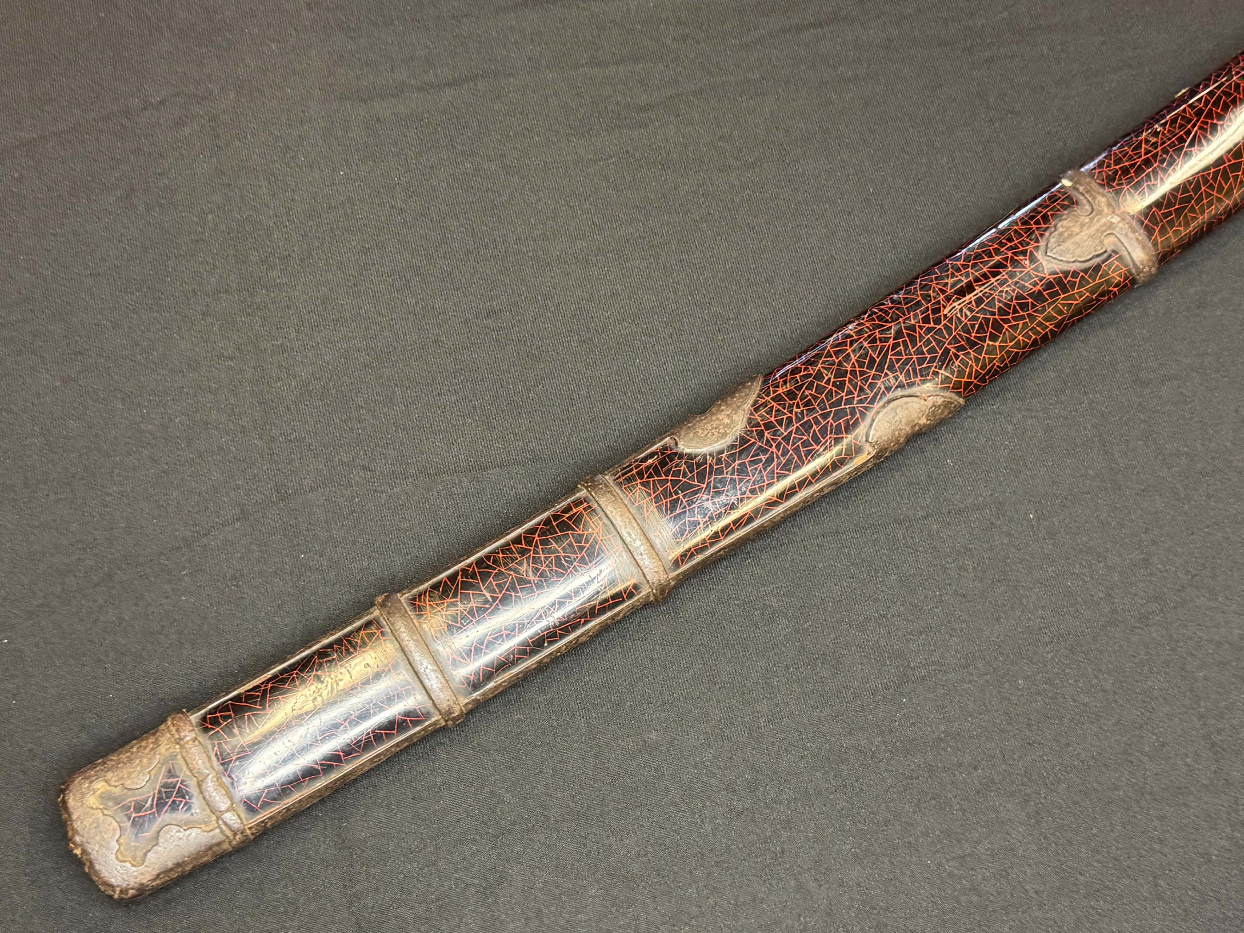 Antique Nihonto - Katana in Handachi Koshirae, Signed Chikushu Ju Sa Yasuchika, Dated Genji 1 (1864) NBTHK Certified