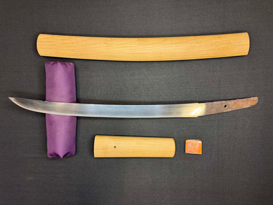 Antique Nihonto - Katahira Wakizashi in Shirasaya