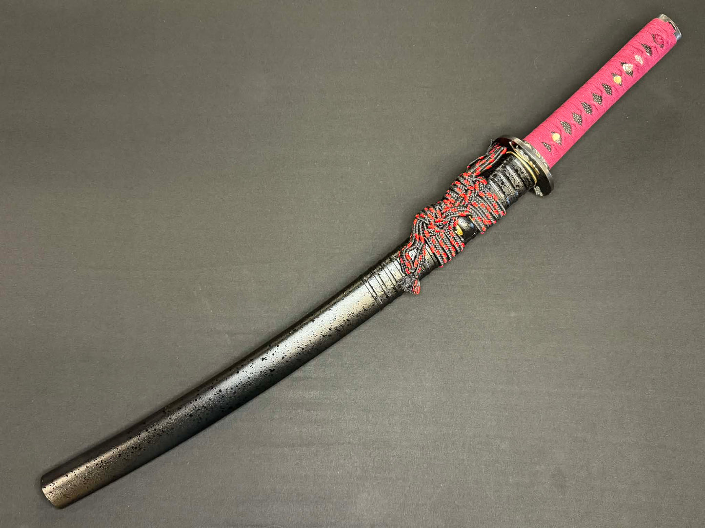 Legacy Steel Crimson Tiger Iris Reaper Wakizashi  - 1095 Clay Tempered Shobu Zukuri Suguha