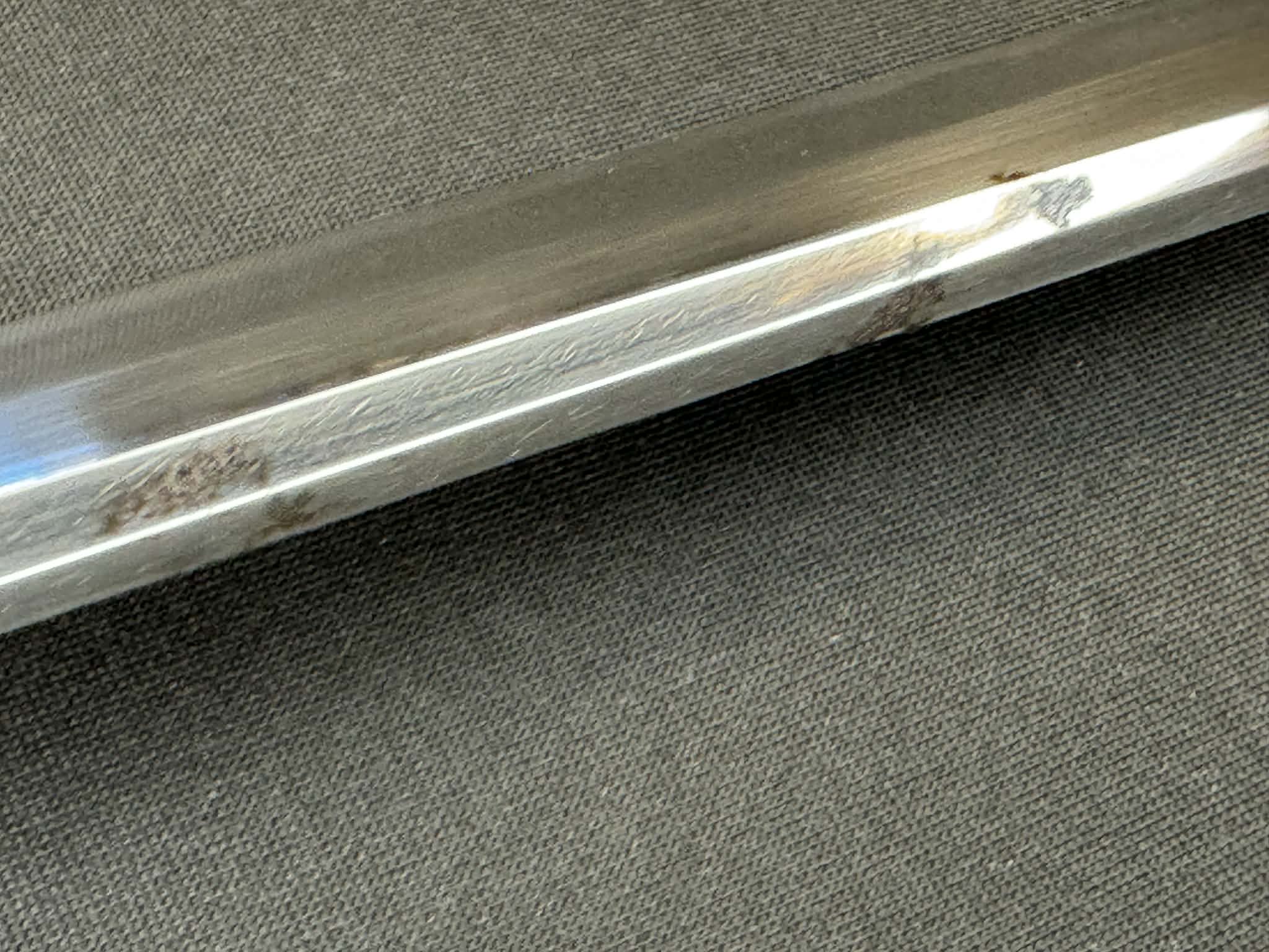 Nihonto - Showato Katana in Tachi Koshirae, Signed Seki Kanemune Saku