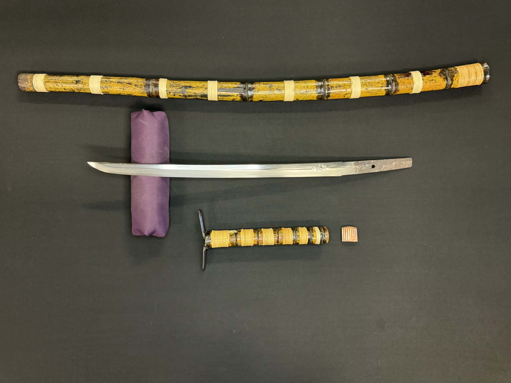 Antique Nihonto - Shikomizue Stick Sword with Spring Loaded Tsuba