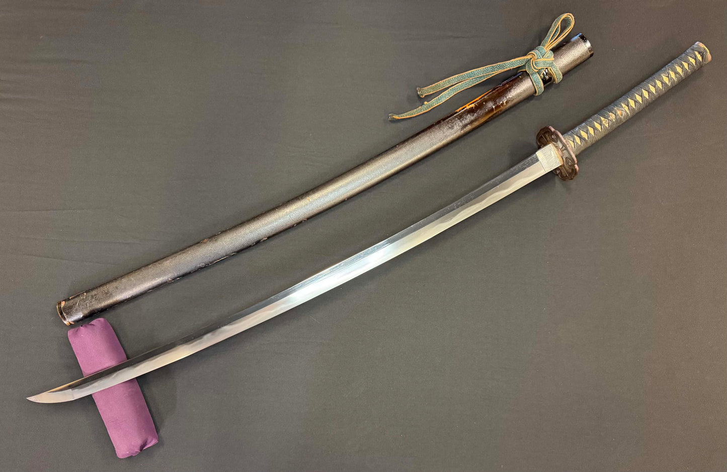 Antique Nihonto - LONG Late Edo Katana with Koshirae, NBTHK attributed to Banryusai Michitoshi