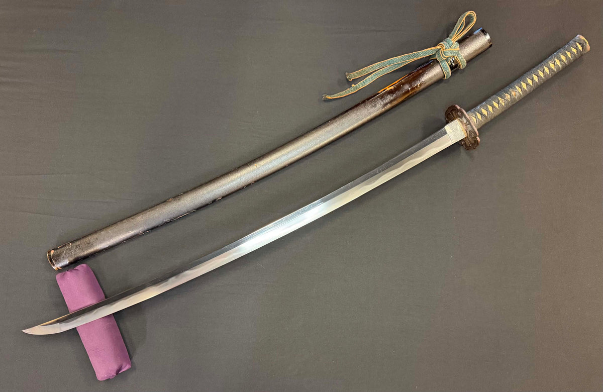 Antique Nihonto - LONG Late Edo Katana with Koshirae, NBTHK attributed to Banryusai Michitoshi
