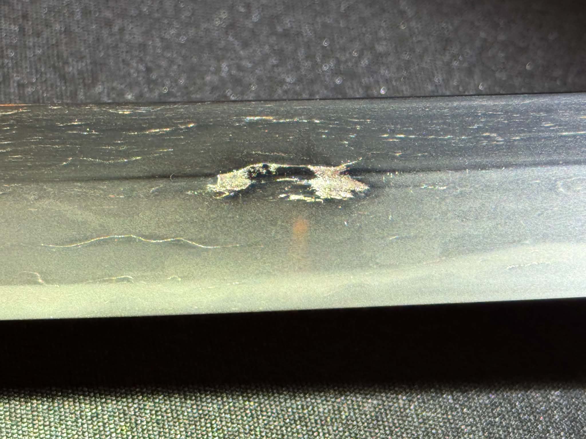 Antique Nihonto - Possible BATTLE DAMAGE Katana in Tachi Koshirae, signed Kunimune (unverified)