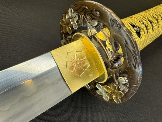 Moritaka Razor Prestige Katana - Sun Cherry - Clay-Tempered T10 Choji hamon, Hazuya Polish