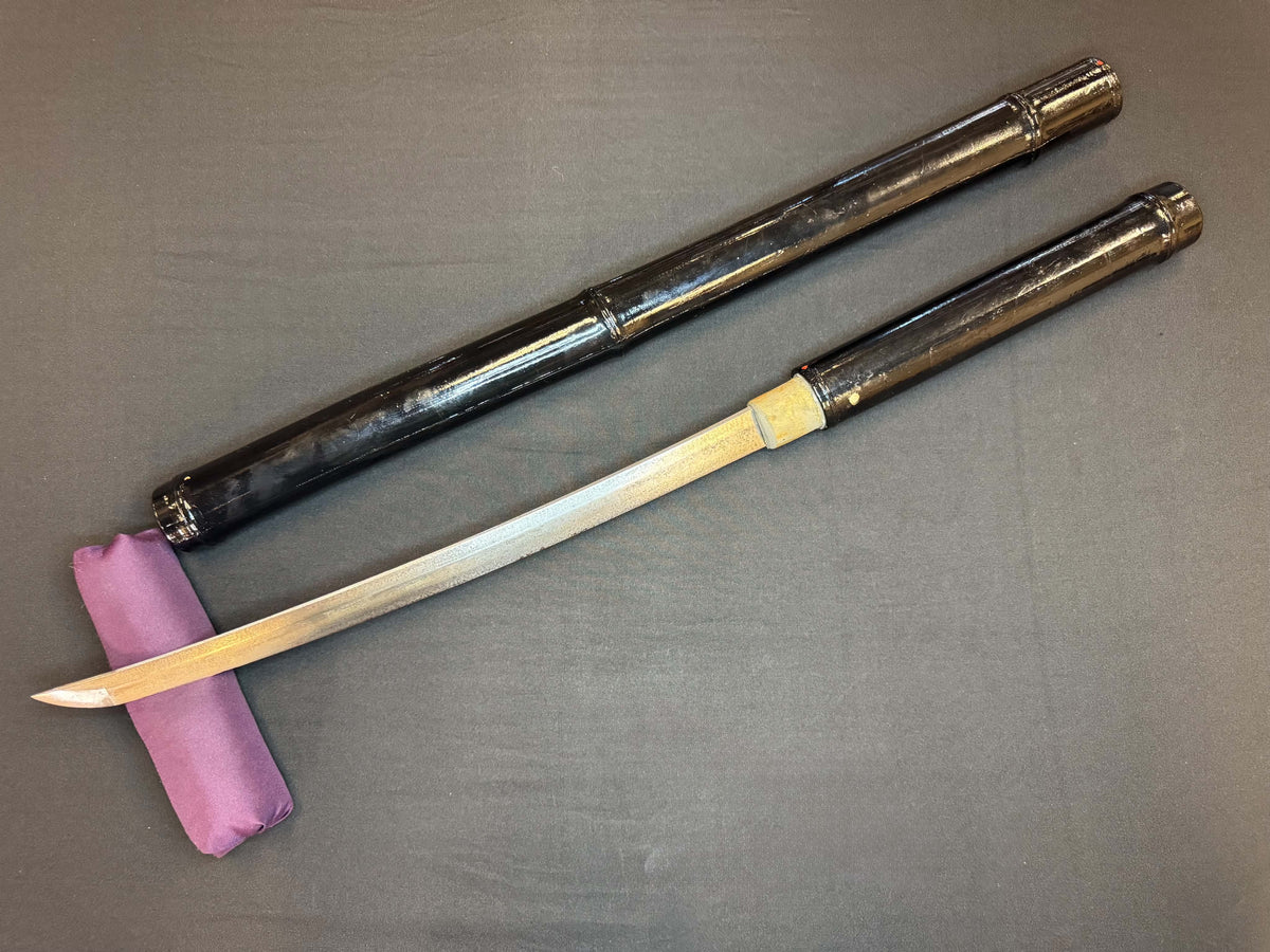 Antique Nihonto - Late Edo Wakizashi  with Shikomizue mounts (Stick Sword)