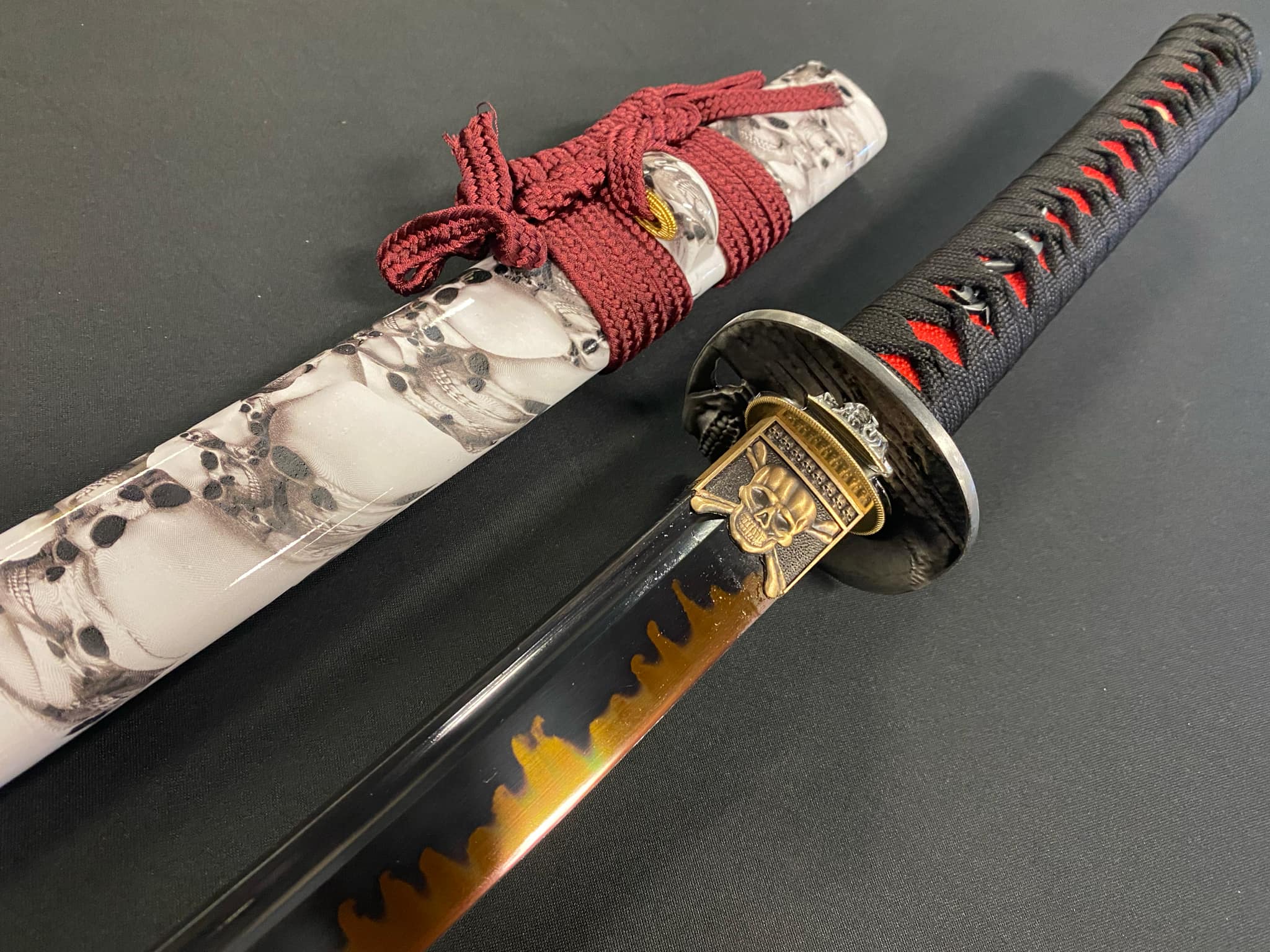 PRE-ORDER Phoenix Armory Crimson Death Katana T10 Clay Tempered