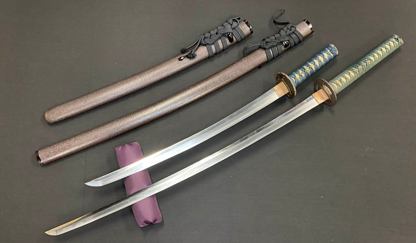Antique Nihonto Unmatched Daishou - Katana and Wakizashi in Shirasaya with Koshirae