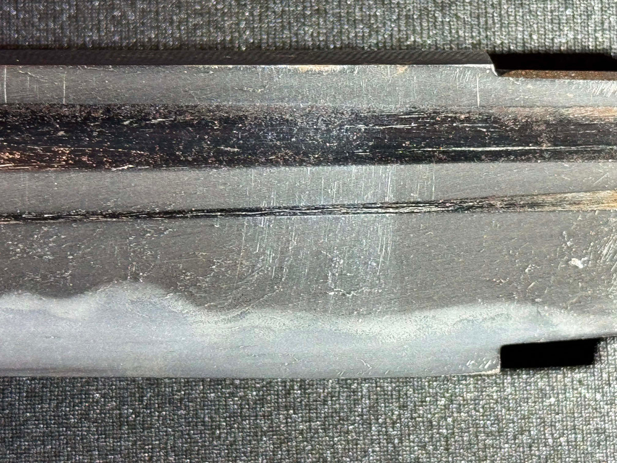 Antique Nihonto - Wakizashi with koshirae, Tsunagigaki attributed to Shimosaka