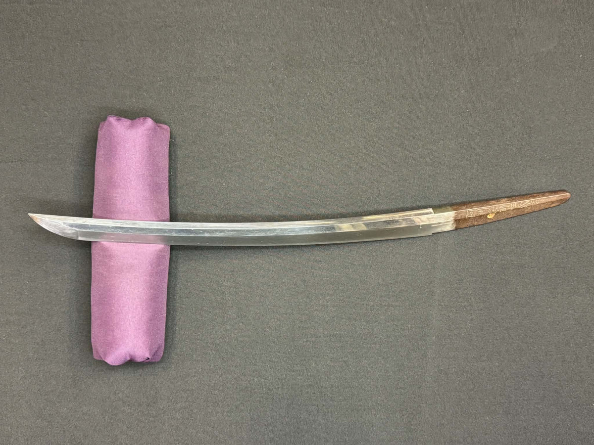 Antique Nihonto - THICCC Wakizashi in Koshirae, signed Ashu Kaifu Ju Ujiyoshi, NBTHK Certified