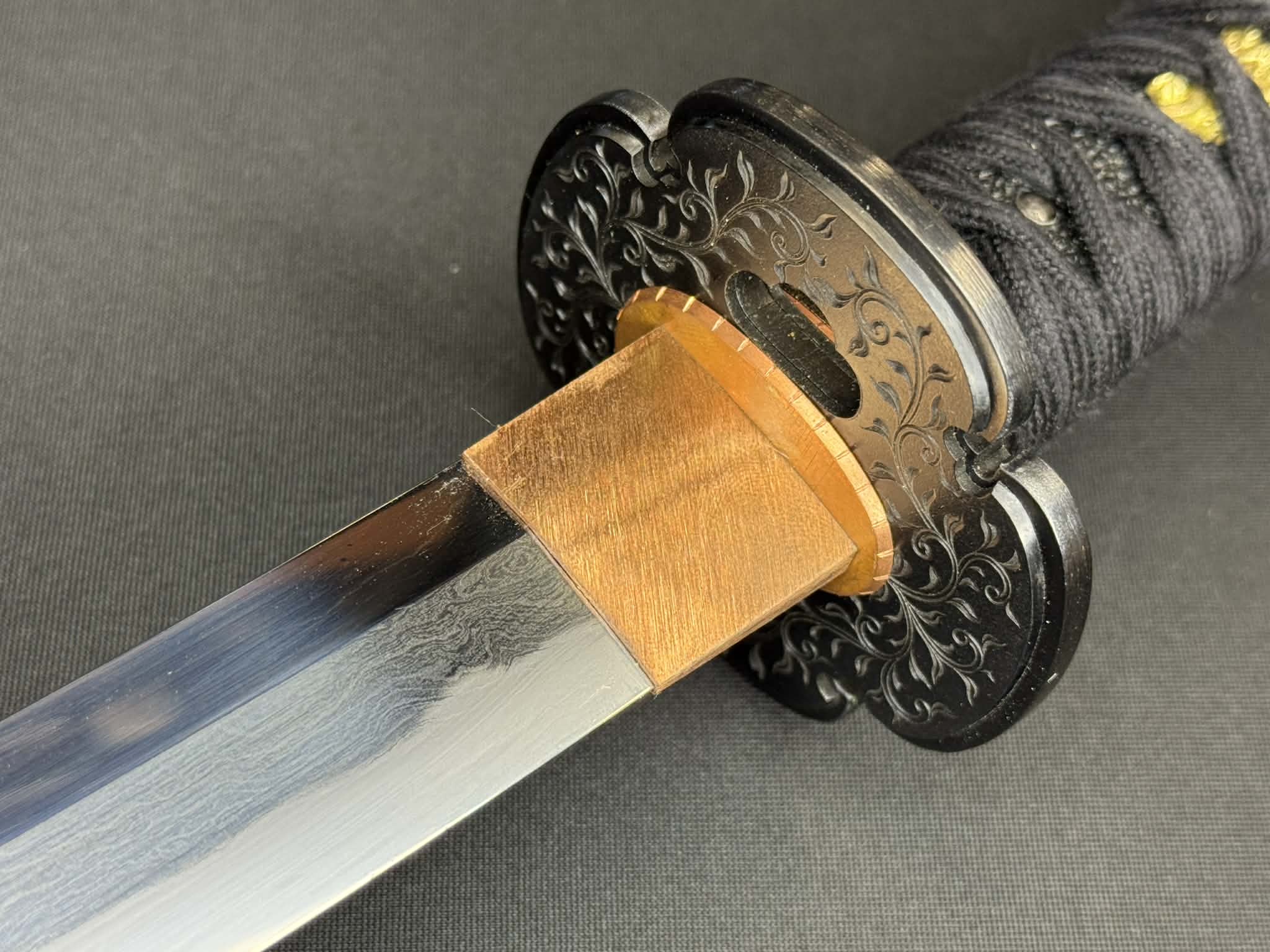 Masterwork Phoenix Armory Katana - Dark Vanguard Handachi Folded Steel