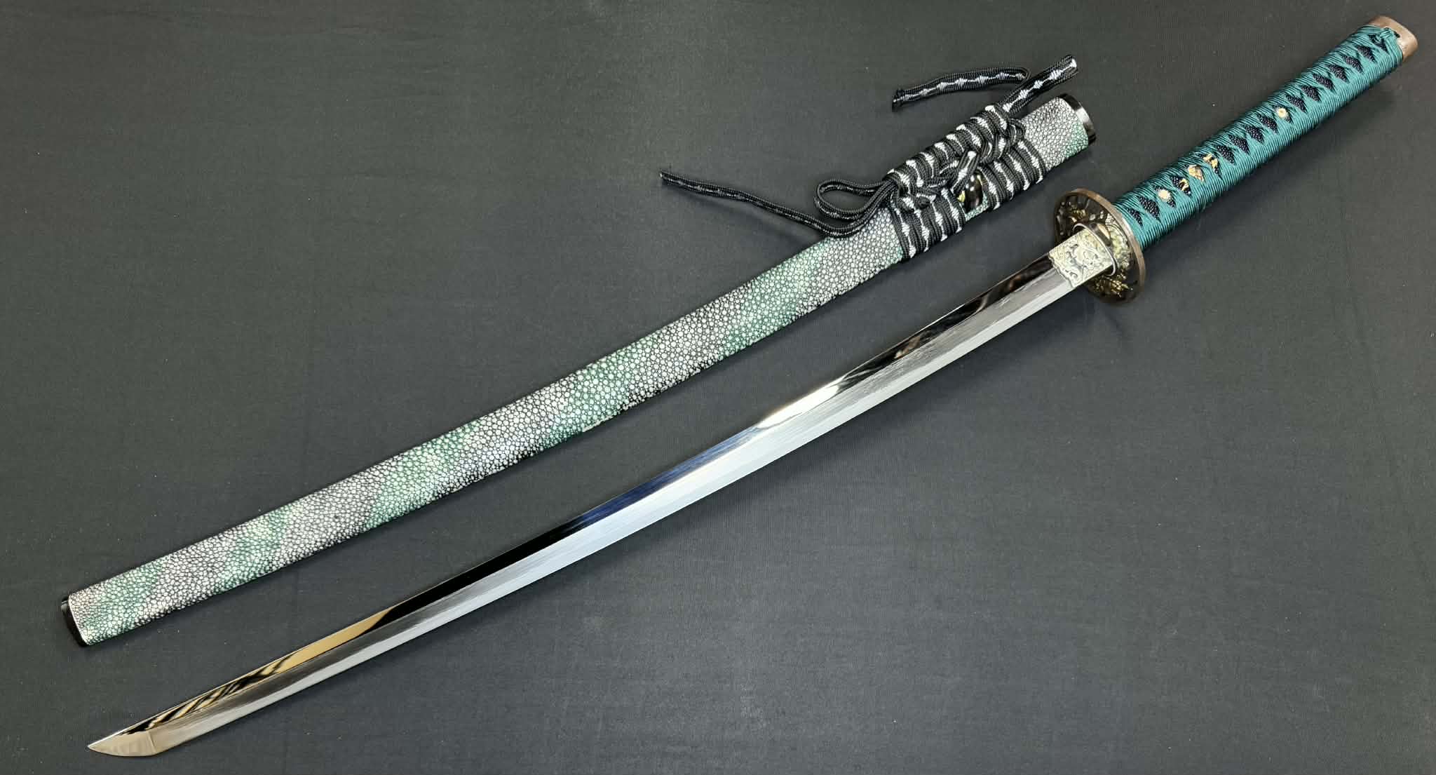 Phoenix Armory Craftsman Elite Katana - Snapping Turtle forge-folded Orishigane/Tamahagane