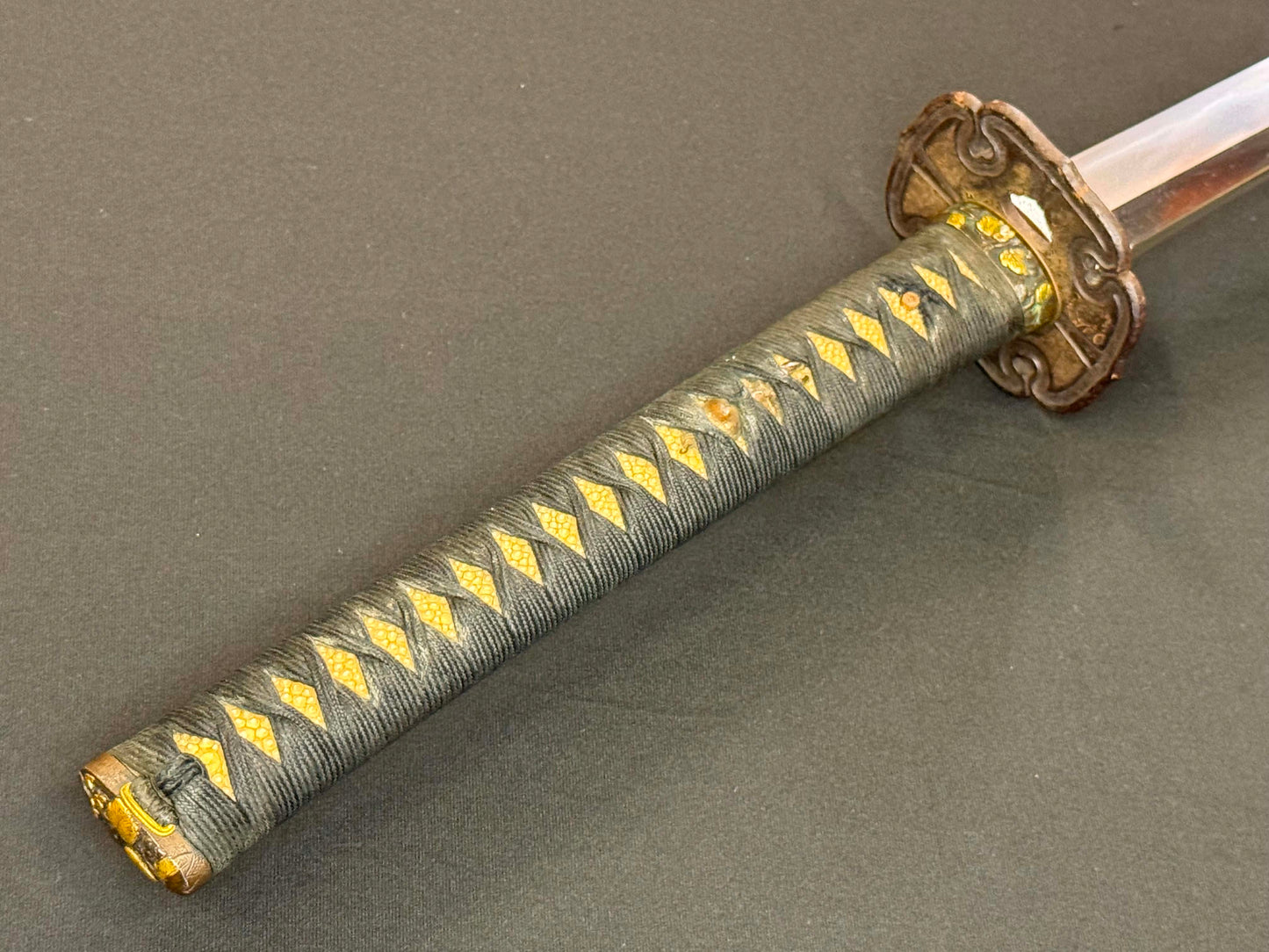 Antique Nihonto - LONG Late Edo Katana with Koshirae, NBTHK attributed to Banryusai Michitoshi