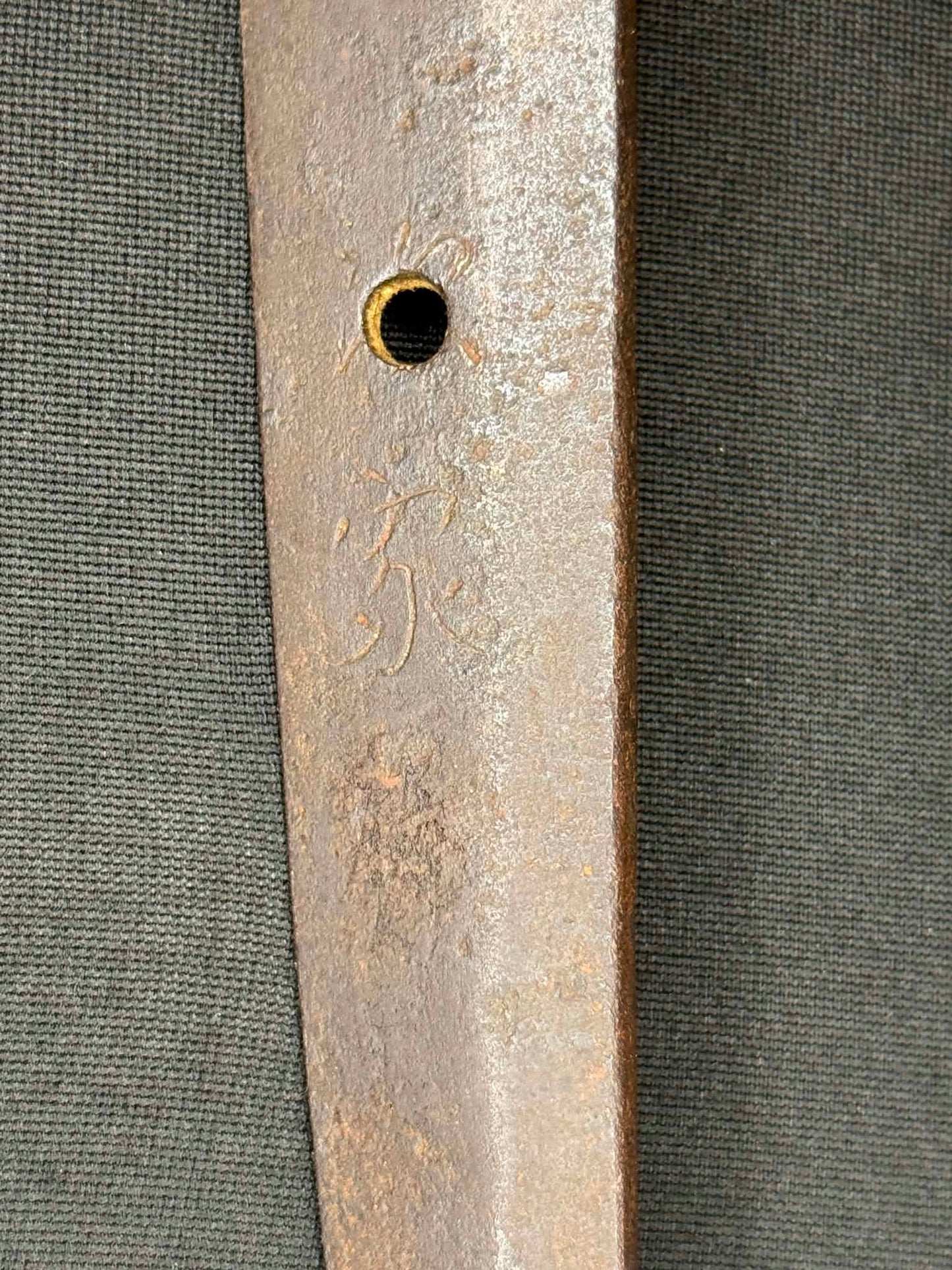 Antique Nihonto - POSSIBLE BATTLE DAMAGE Katana with Tachi Koshirae, signed Tsuguie (not verified)