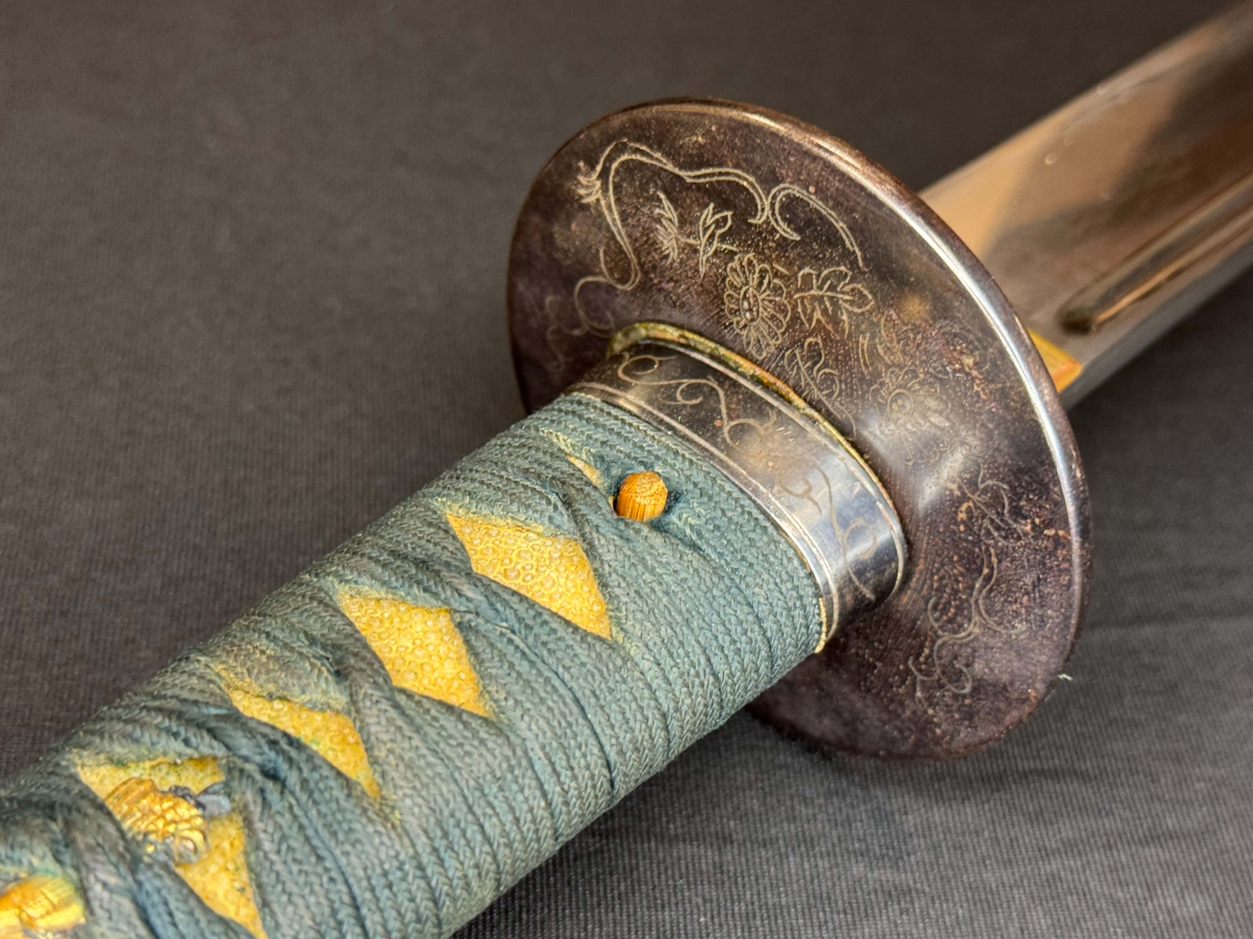 Antique Nihonto - Naginata Naoshi Wakizashi in Koshirae