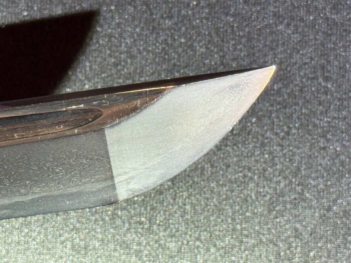 Antique Nihonto - Early Nanbokucho (about 700 years old) Wakizashi in Shirasaya, Tanobe Sayagaki attributed to Shikkake