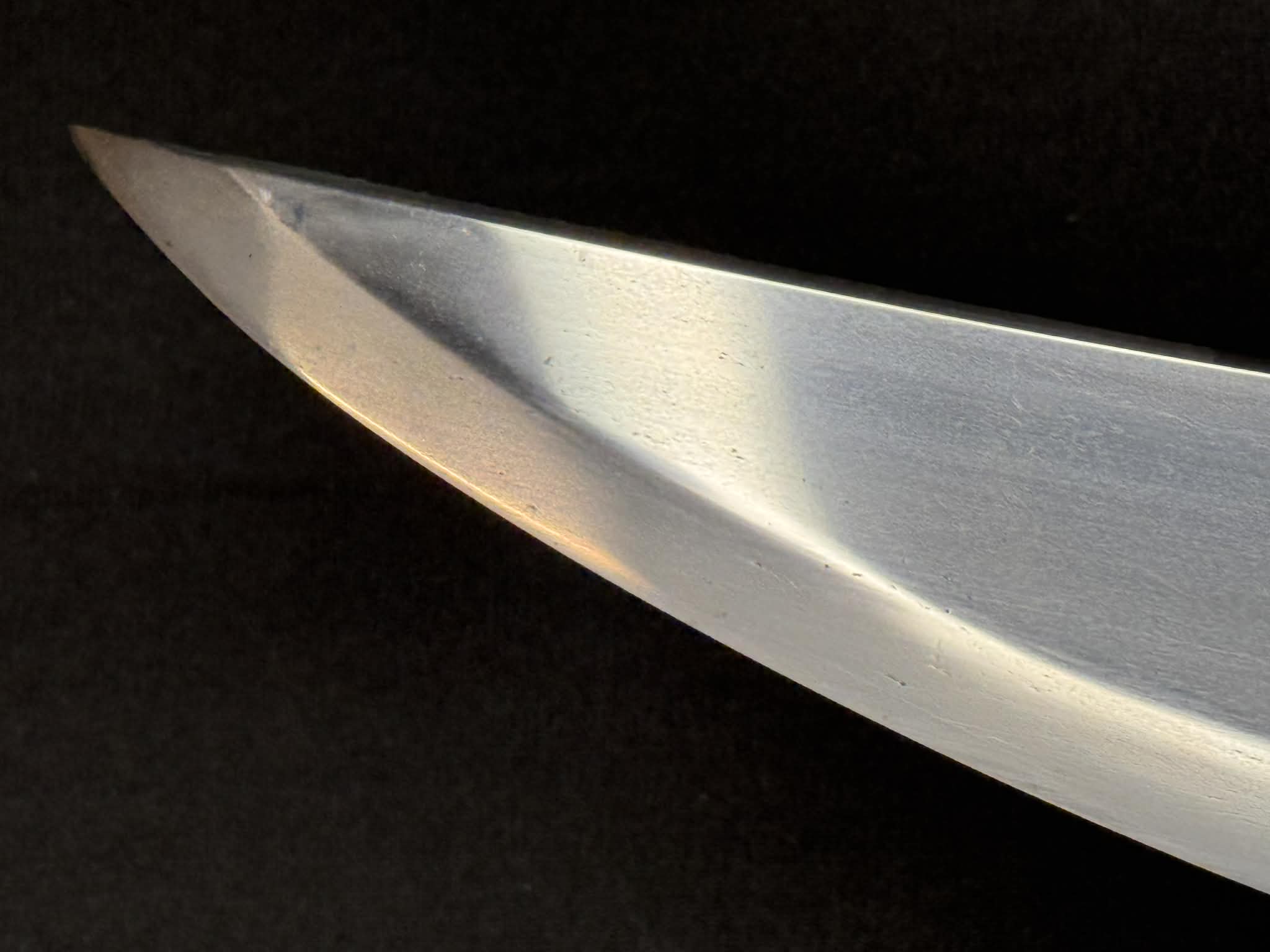 Antique Nihonto - Naginata Naoshi Katakiriha Wakizashi in Shirasaya - signed Echizen no Kuni Ju Kanetane (unverified)