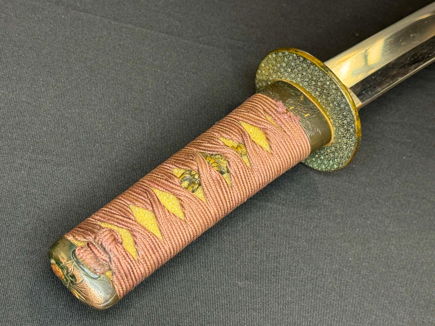 Antique Nihonto - Shobu Wakizashi in Koshirae, NBTHK attributed to Kai Mihara