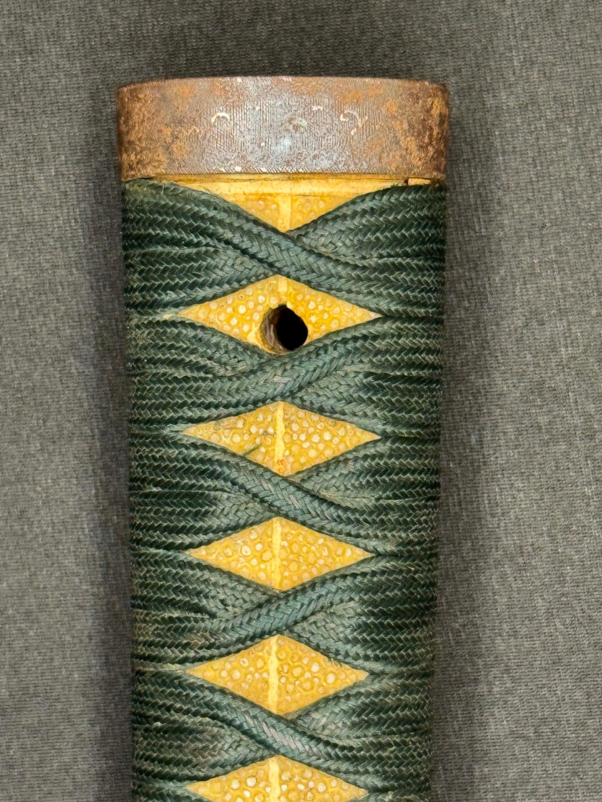 Antique Nihonto - Katana in Handachi Koshirae, Signed Chikushu Ju Sa Yasuchika, Dated Genji 1 (1864) NBTHK Certified