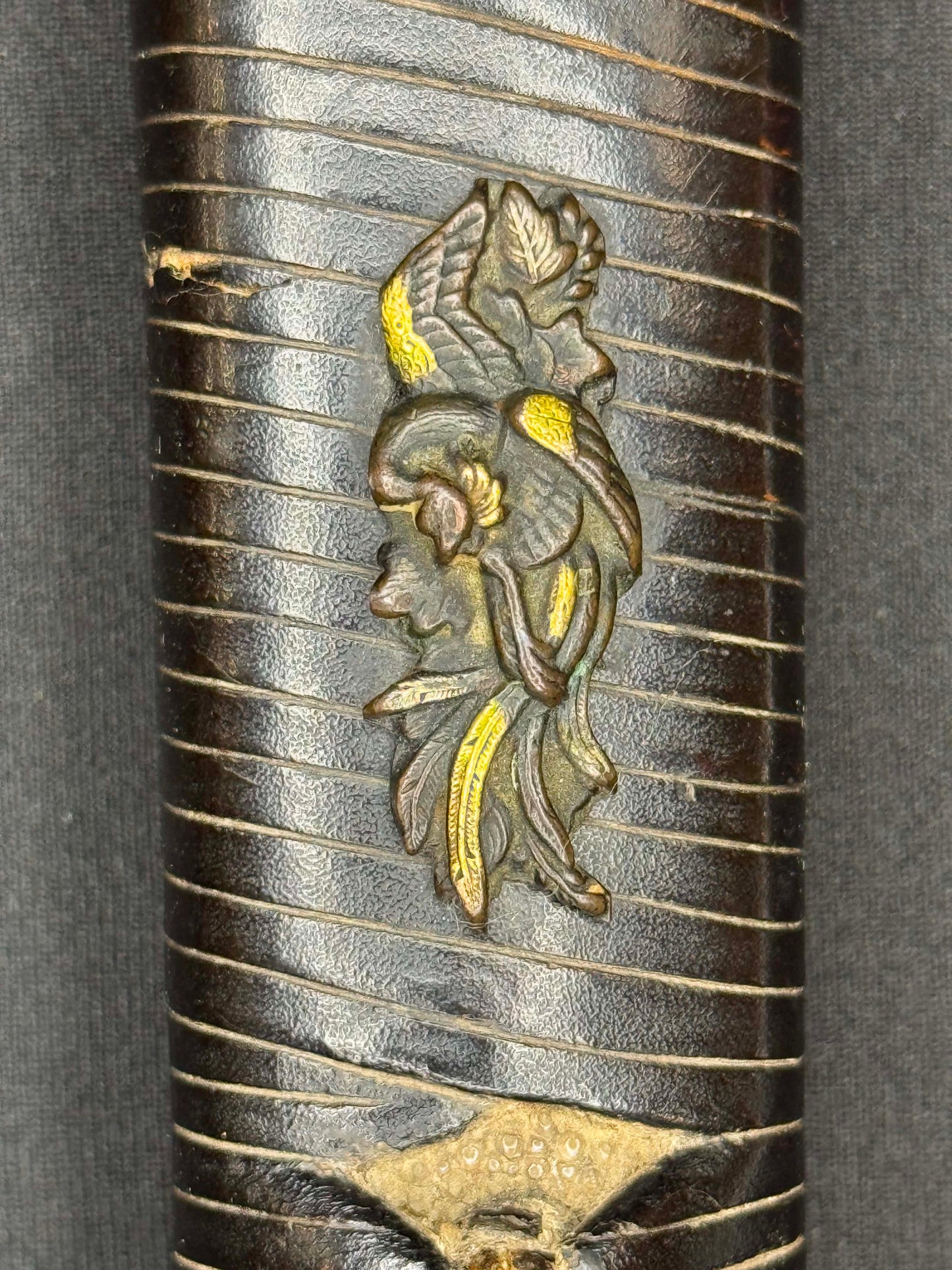 Antique Nihonto - WIDE Naginata Naoshi Wakizashi in Koshirae, signed Chikushu Ju Sa (unverified)