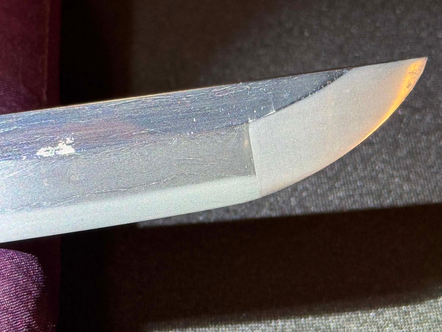 Antique Nihonto - Possible BATTLE DAMAGE Katana in Tachi Koshirae, signed Kunimune (unverified)