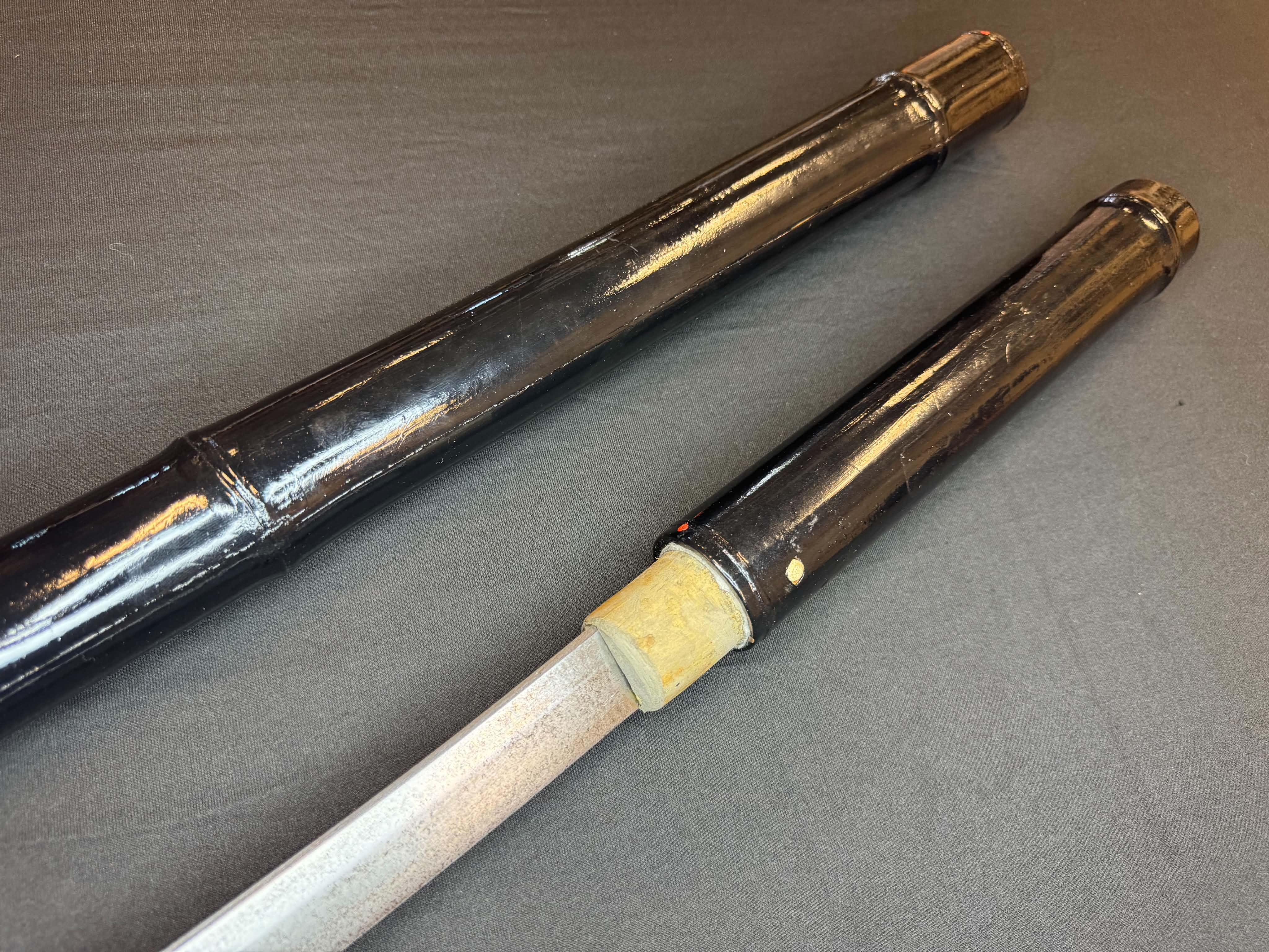 Antique Nihonto - Late Edo Wakizashi  with Shikomizue mounts (Stick Sword)